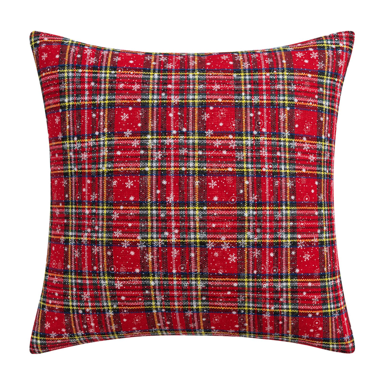 Levine A Pillow Cover - 2 Pieces Snowflake Birthday Christmas Party Decorative Cushion Cushion Pillowcase Bedside Pillowcase J (Color : )