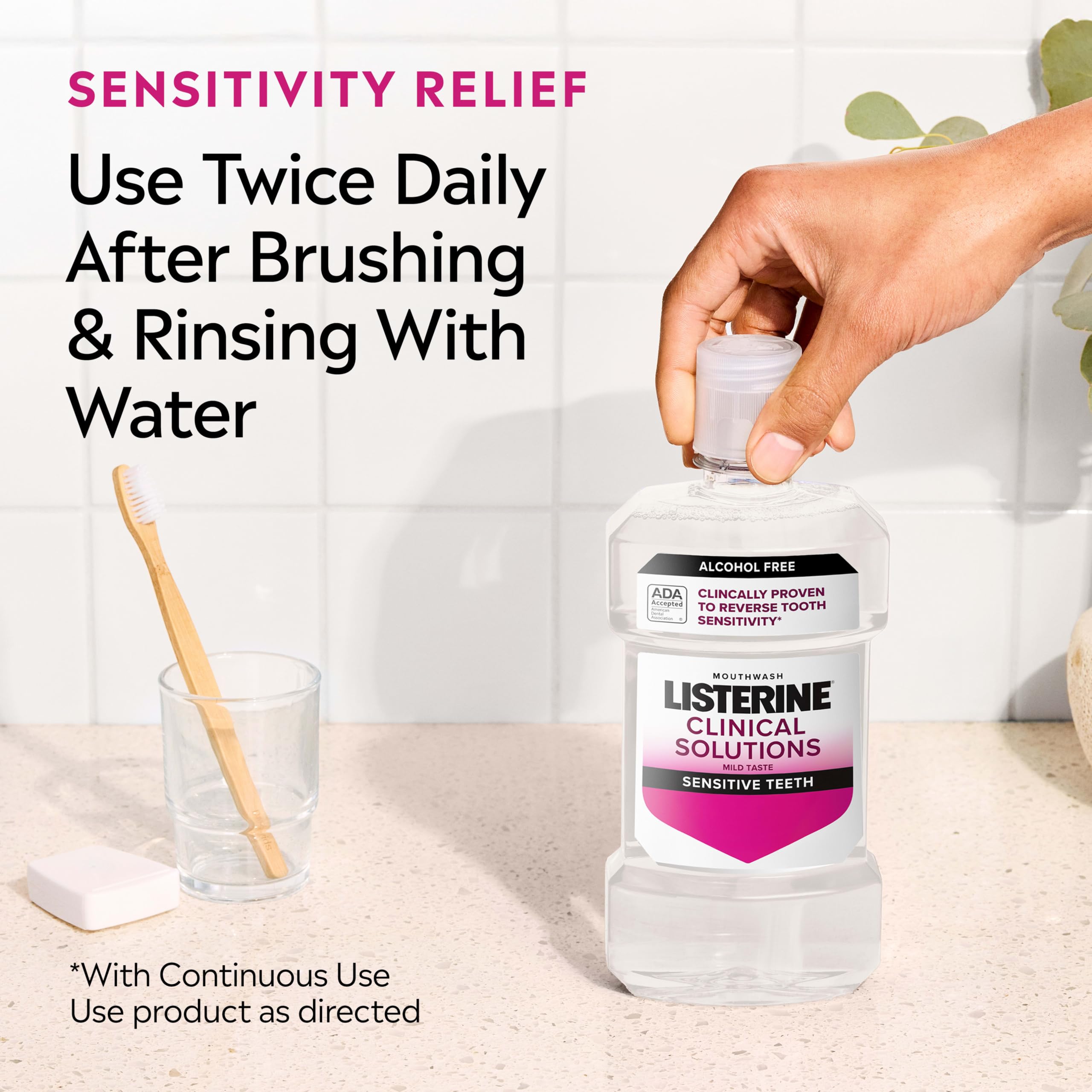 Listerine Sensitive Teeth Mouthwash - 24 Hour Relief -6 Listerine Sensitive Teeth Mouthwash - 24 Hour Relief -6