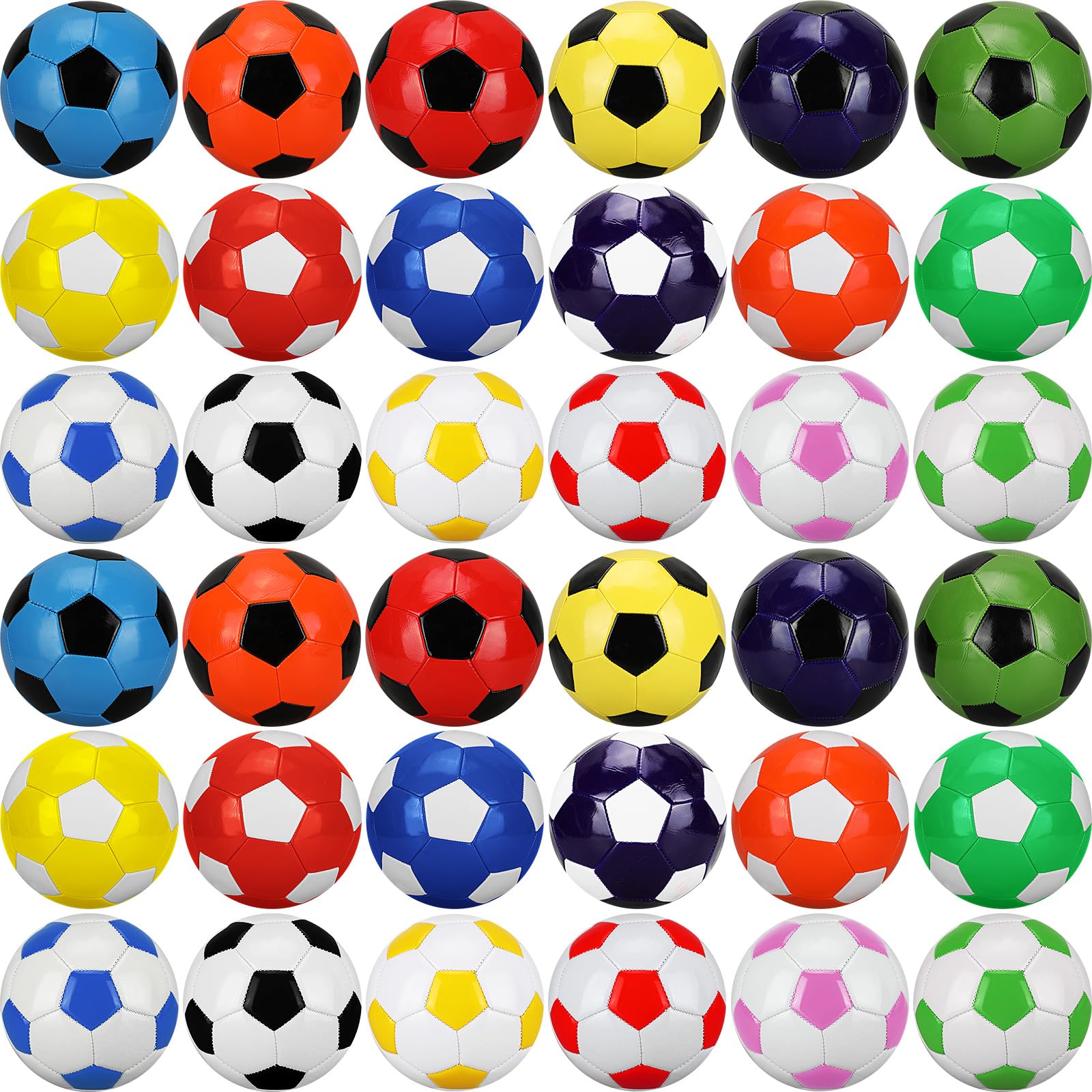 WILLBOND 36 Pcs Soccer Balls - Size 5, Indoor and Outdoor Use, PVC Material, Suitable for Kids and Adults