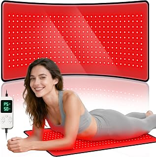 Upgraded Red Light Therapy for Body, 29.3" x 13" Medical-Grade TPU Red Light Therapy Pad with 330 LEDs, 660nm&850nm Infrared Light Therapy Mat Full Body Pain Relief