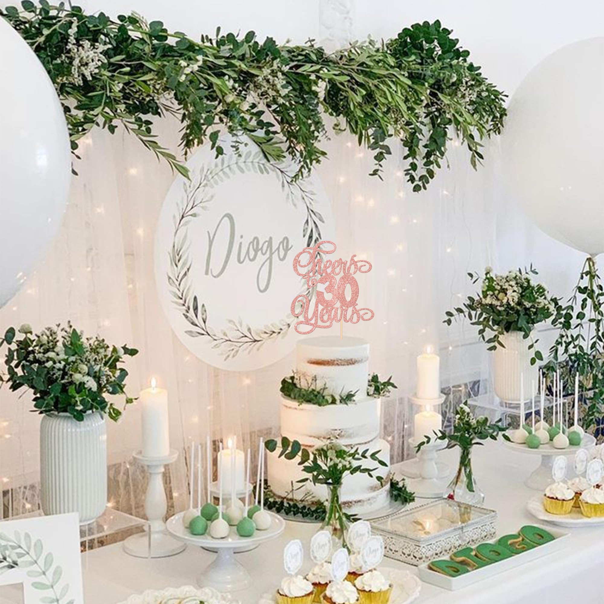 2 decorazioni per torte con scritta Hello Thirty, per 30° compleanno, in acrilico dorato, decorazioni per torte, forniture per feste per anniversario e compleanno