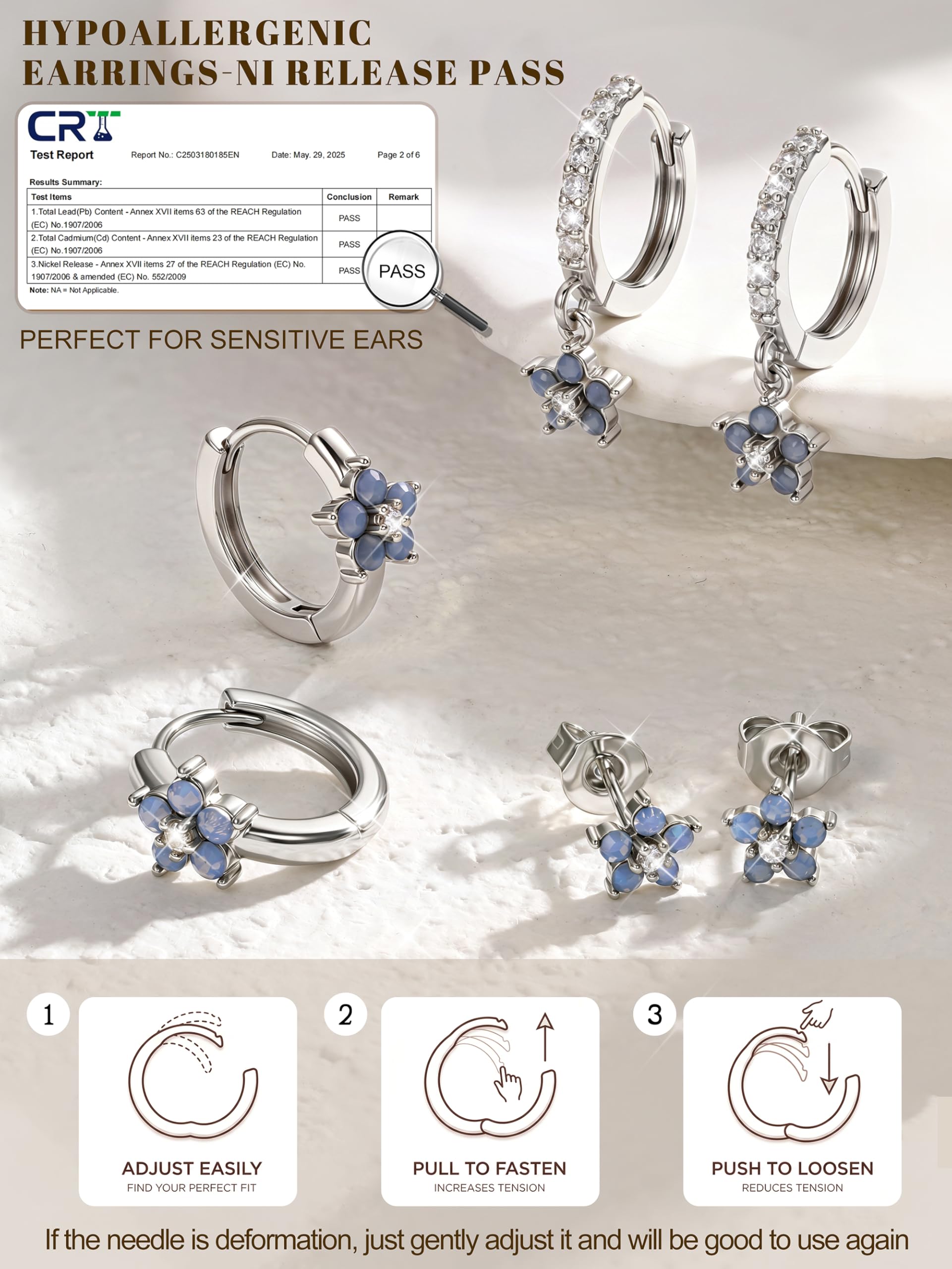 Chriscoco 3 Paia Orecchini Donna Oro Placcato 14K Acciaio Chirurgico Piccoli Orecchini Cerchio Argento Anallergici Set Piercing Orecchio