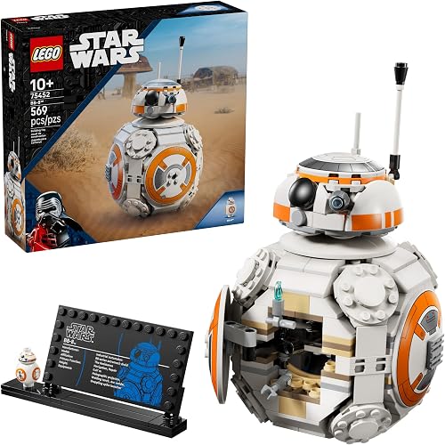 LEGO Star Wars BB-8 Astromech Droid Building Toy for Boys & Girls - Play & Display Building Kit W/Spinning Head Action & Burner Arm for Kids & Fans, Ages 10+ - Gift Idea for Birthdays - 75452