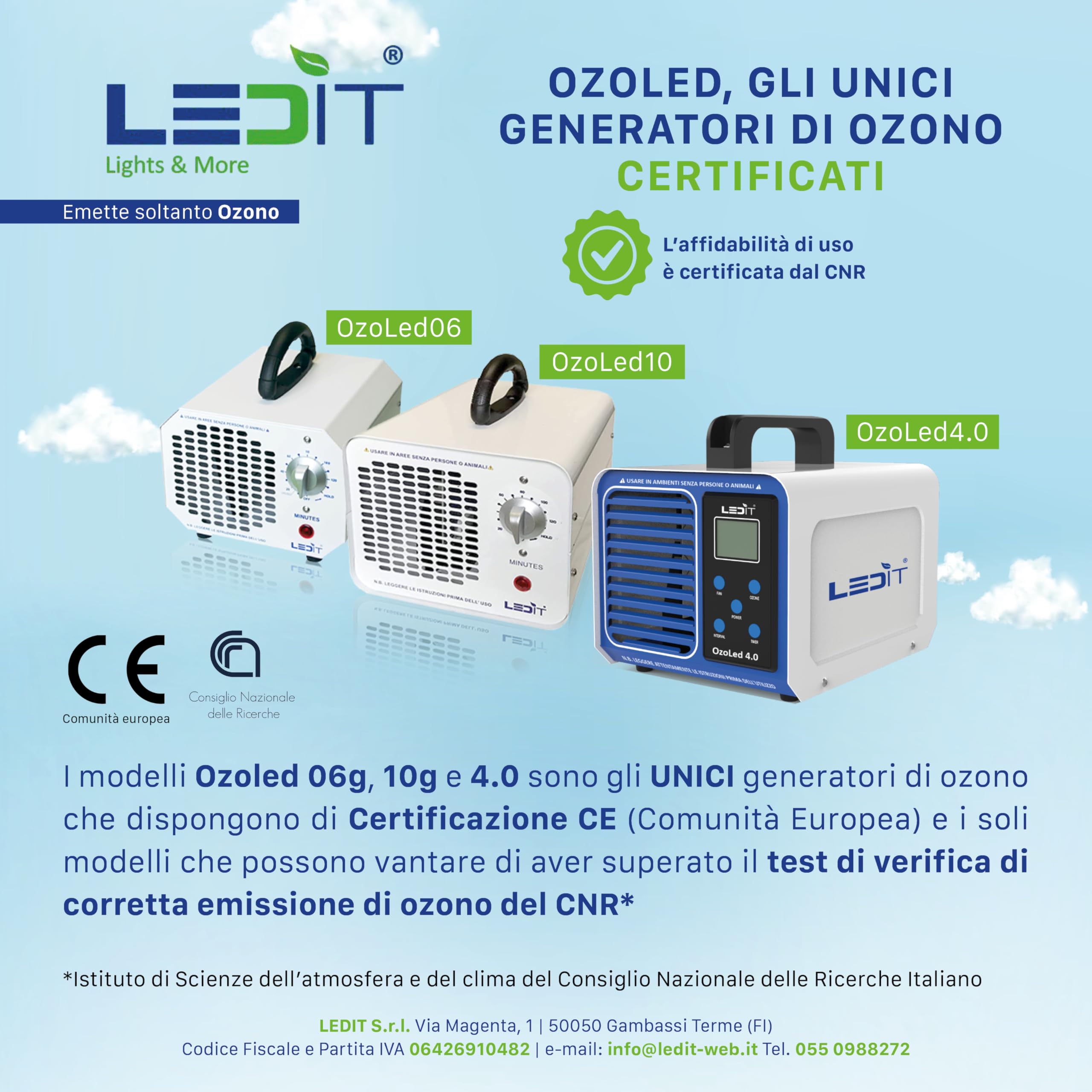 LEDIT Generatore Ozono Domotico 4.0 10.000mg/h Progettato in Italia–Ozonizzatore Professionale 0-200 m² –Purificatore d’Aria Certificato CE&CNR–Timer,Controllo Remoto App,Uffici Garage Auto Casa Hotel