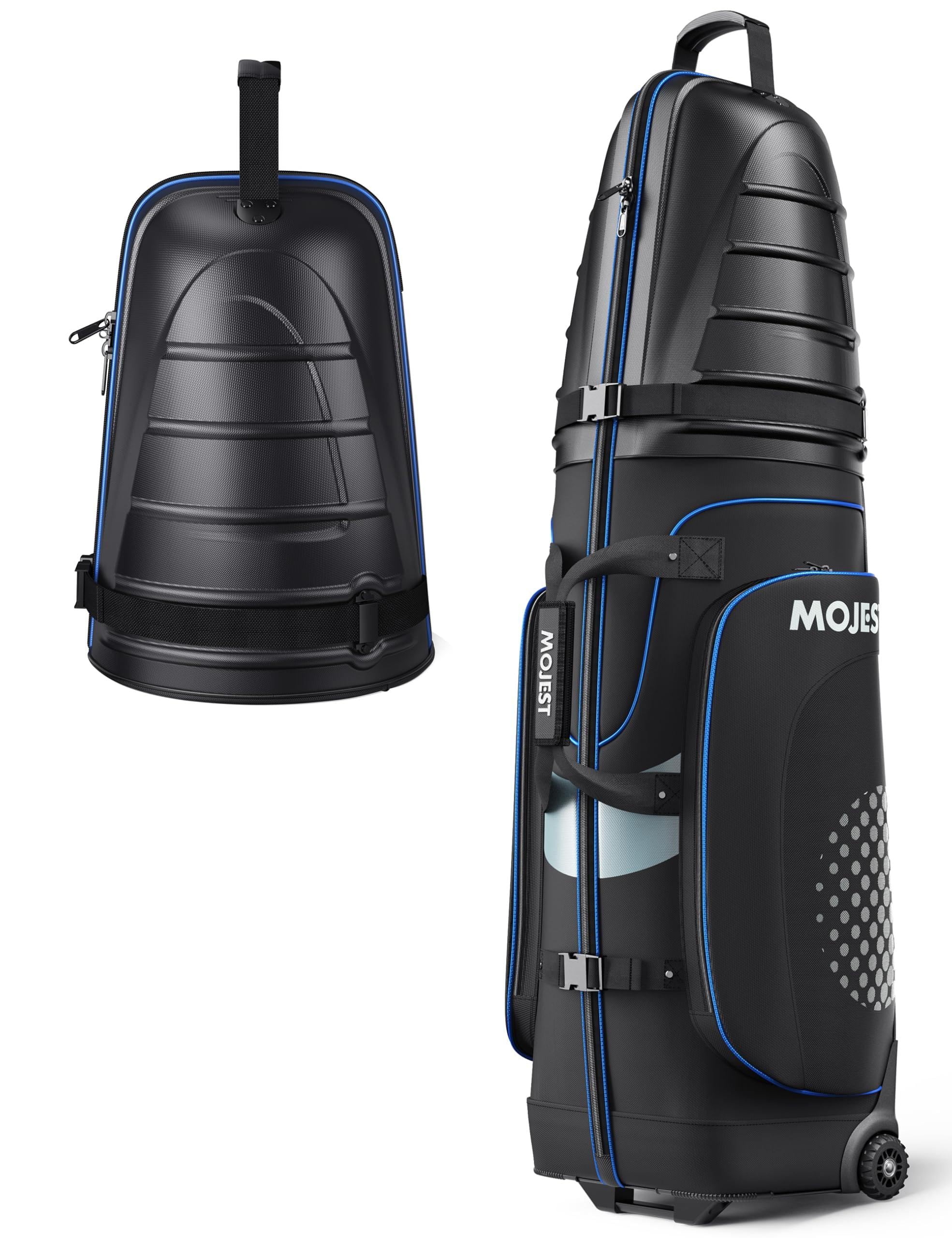 Golf Travel Bags for Airlines with Wheels, Hard Case Top and 1680D Heavy Duty Oxford Protect Golf Clubs, Lightweight and Easy to Maneuver