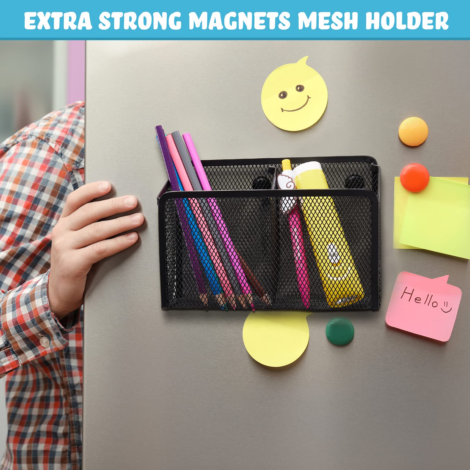 Epakh 6 Pack Pencil Holder Metal Locker Organizers