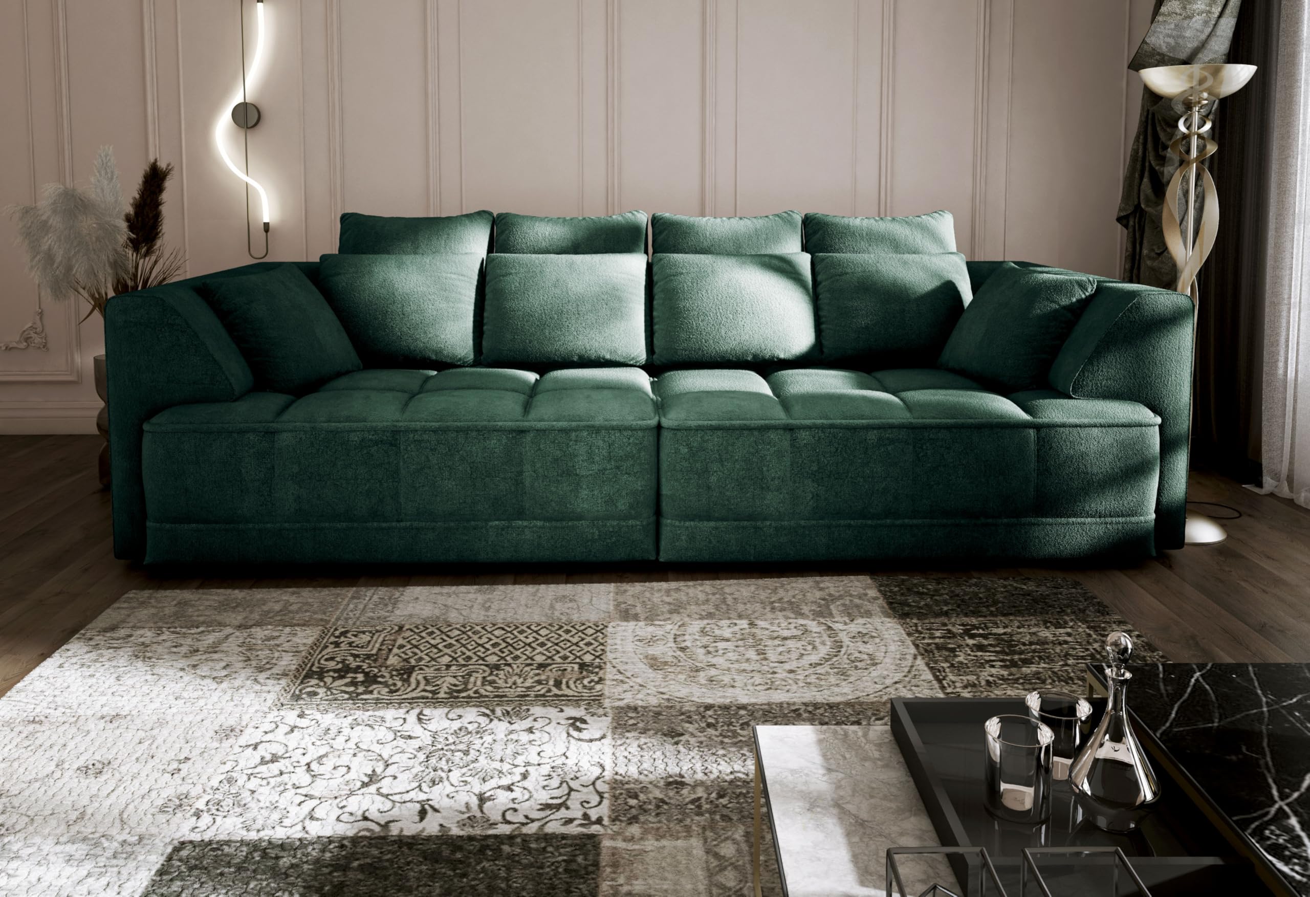 Big Sofa Tiga XXL, Schlafsofa, Couch, Schlafcouch mit Schlaffunktion 302 cm Breit (Aphrodite 13)