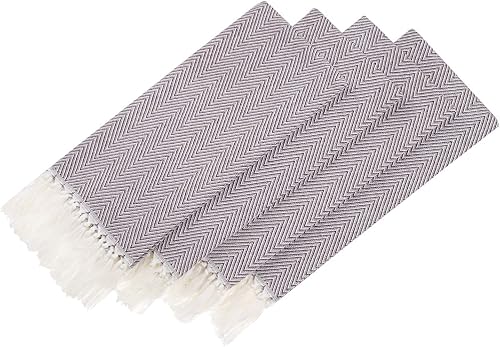 Miniatura 2 de Lifaith Juego de 4 toallas de 100 % algodón para el gimnasio de los invitados, para la cocina, la cocina, la cocina, el paño para el plato (morado)