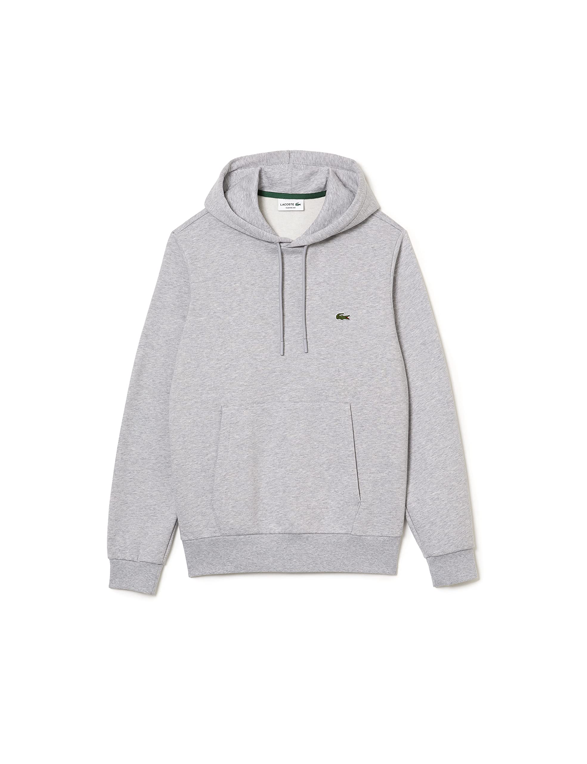 Lacoste Cotton Hoodie Men's Grey Marl Medium