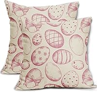 Vista 14 de Sweetshow Juego de 2 fundas de almohada de Pascua de 16 x 16 pulgadas, diseño de conejo negro con temática de Pascua, almohadas decorativas