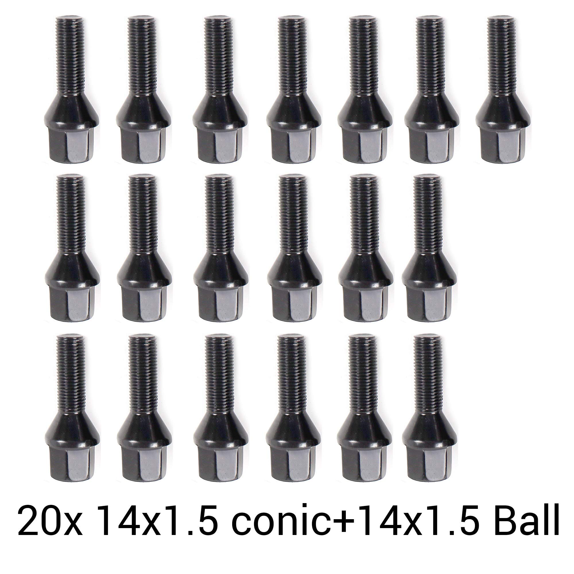 OMP Speed Zestaw Dystanse Podwójnie Centrujące Grubość: 20mm PCD: 5X112 CB.H: 57.1 CB.W: 57.1 OD: 139 Śruba M14X1.5 Stożek+14X1.5 kula Kolor Czarny