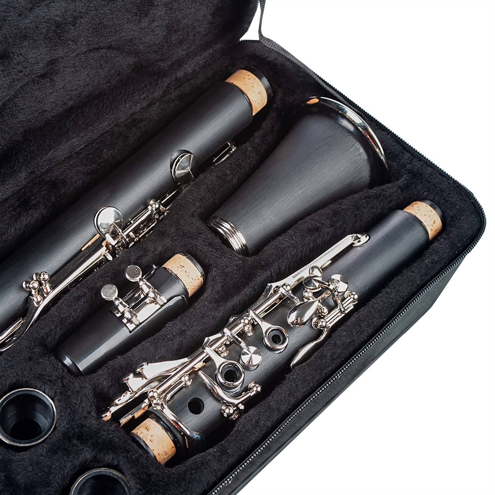 B Flache Klarinette 17 Nickelschlüssel Für Anfänger Student Standard Klarinette Set Mit Klarinettenschiffen Korkfett Tragetasche Professionelle Klarinette