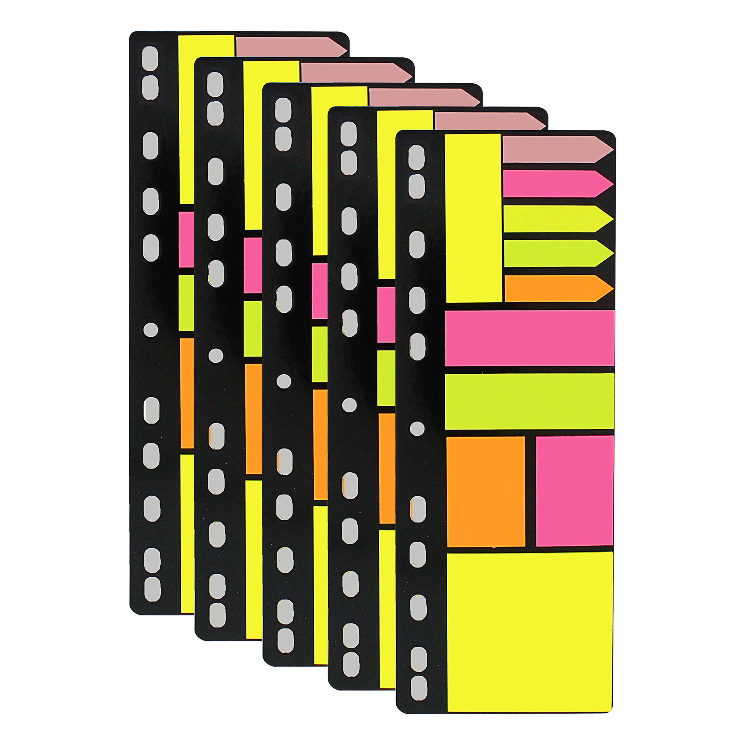 Redi-Tag, RTG10249, raccoglitore ad anelli per appunti, confezione da 5, multicolore