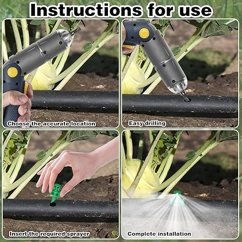 Miniatura 3 de 150 emisores de riego por goteo, cabezales de micro aspersores, rociadores de refracción de rociadores para plantas, sistema de agua de césped