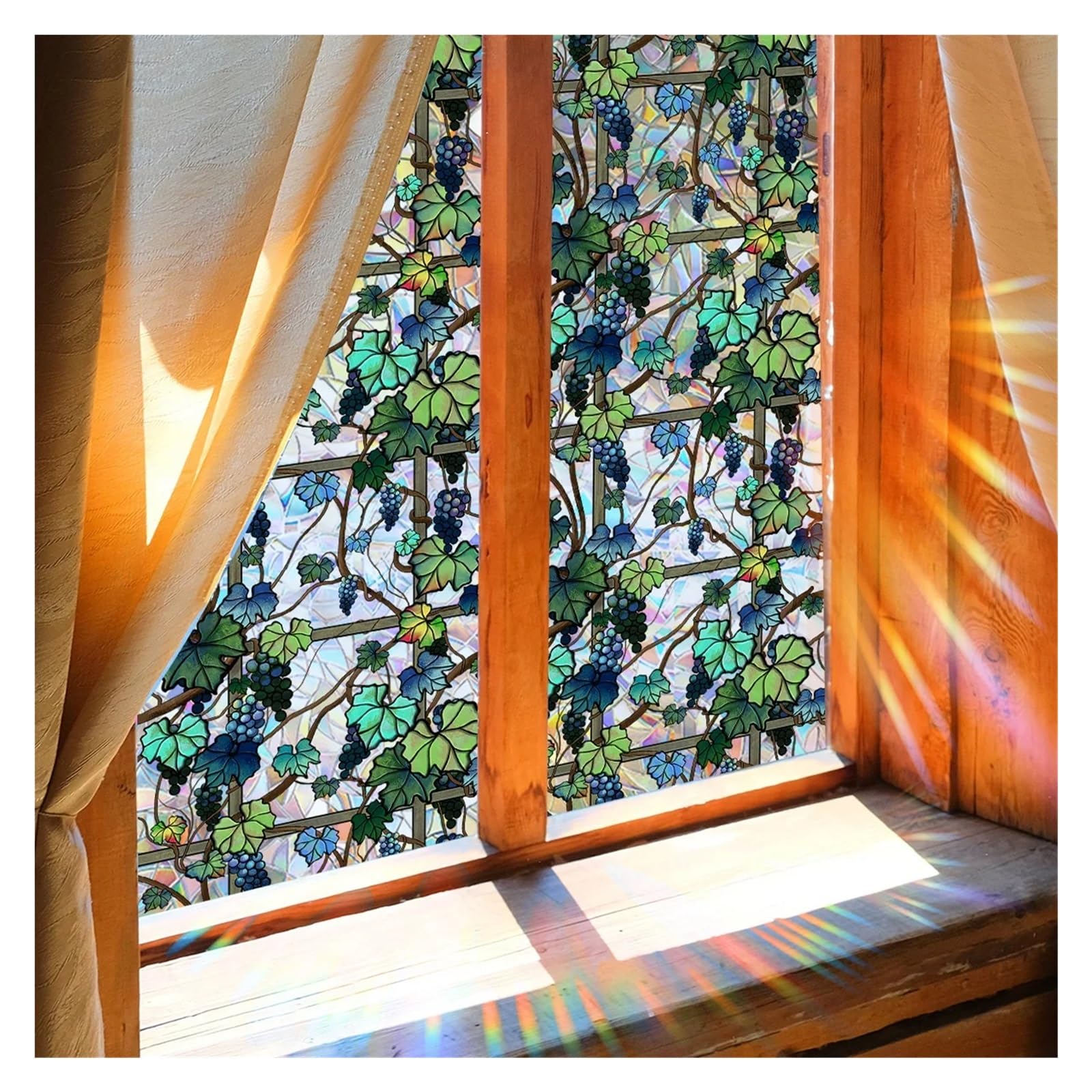 Window Film Static Cling Stickers For Window Showcase Decoration Double Sided Beautification Decor(Set2 45 200cm)