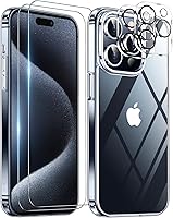 Vista 1 de Temdan Funda transparente diseñada para iPhone 15 ProMax, transparente, no amarillea, protección contra caídas de grado militar, delgada, a prueba