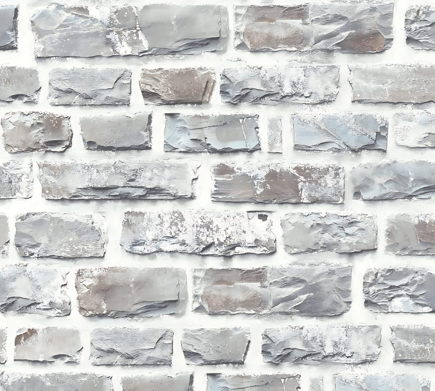 Papier peint aspect pierre Profhome carrelage gris bronze pour un salon style industriel chic