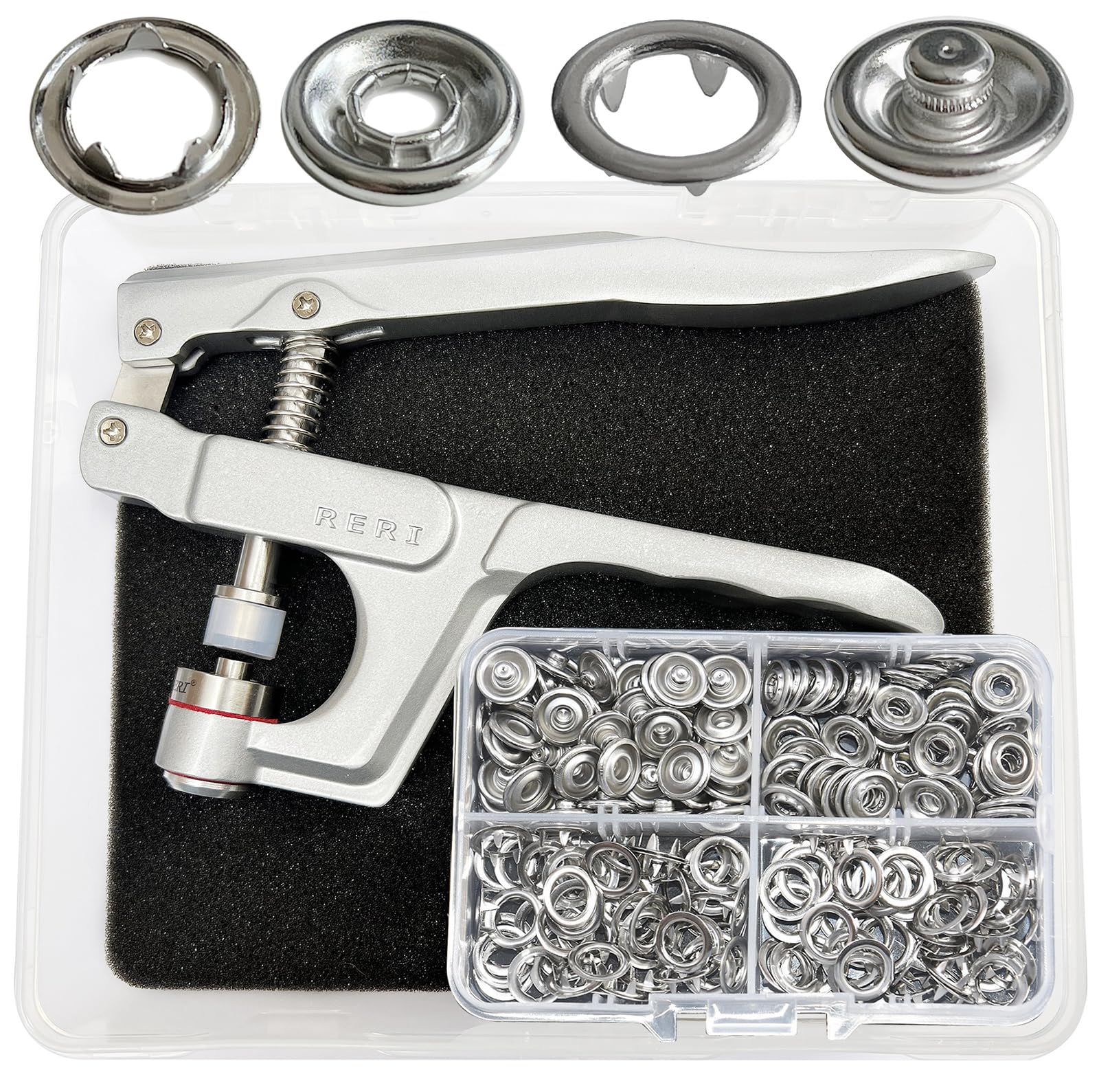 80 Boutons-Pression Métal 11MM Avec Pince - Pour Couture Et DIY