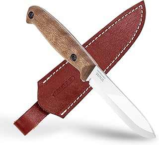 BPS Knives BS1FTS - Full-Tang Fixed-Blade Knife - Sharp Carbon Steel Bushcraft Knife With Sheath - Survival Compact Knife - Outdoor Knife - Tactical Camp Knife