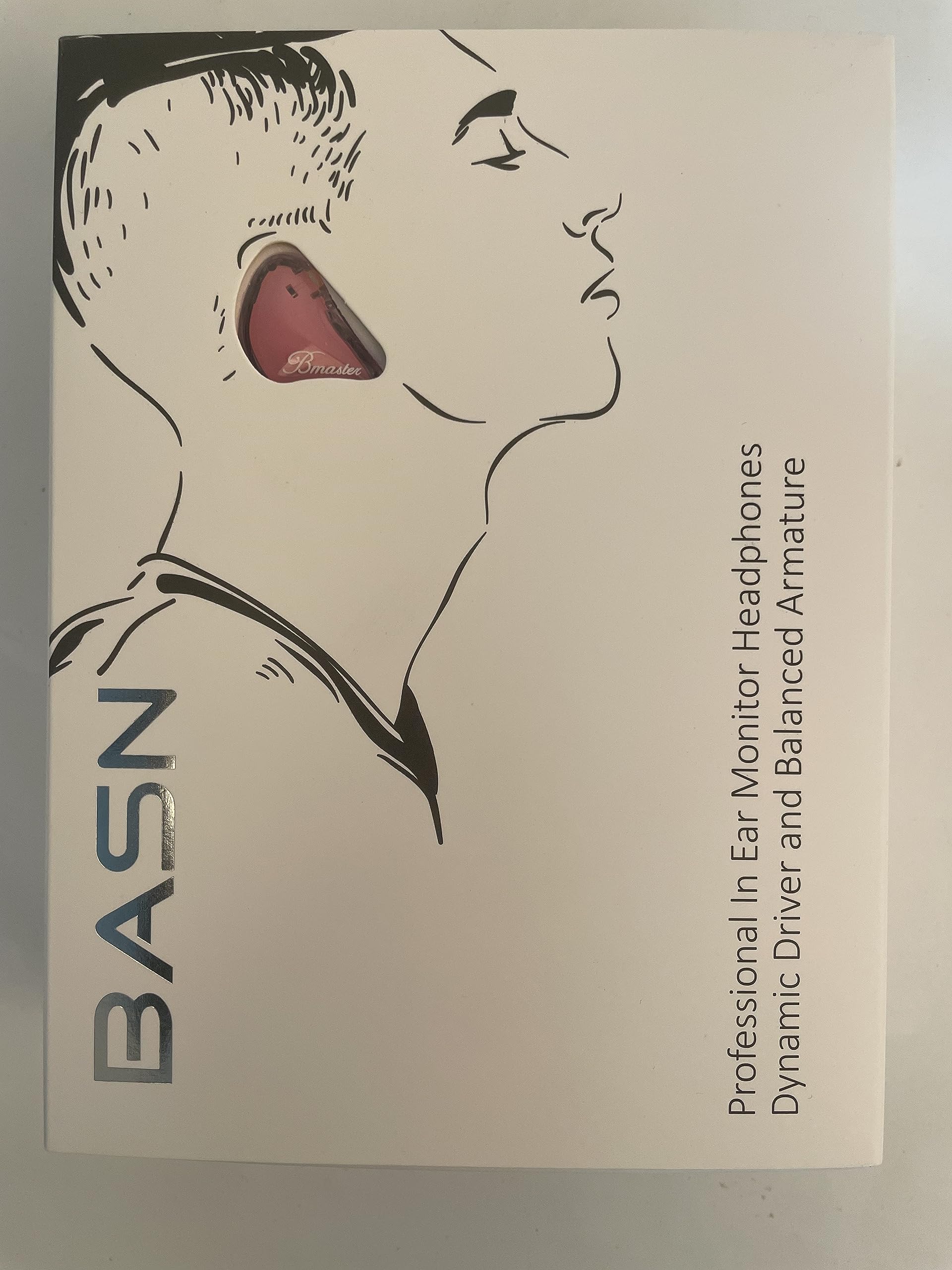 BASN Bmaster DREI-Dynamische Treiber In-Ear-Monitore Kopfhörer mit Zwei Abnehmbaren Kabeln Ohrhörer Geeignet für Tontechniker Musiker (Rosa)