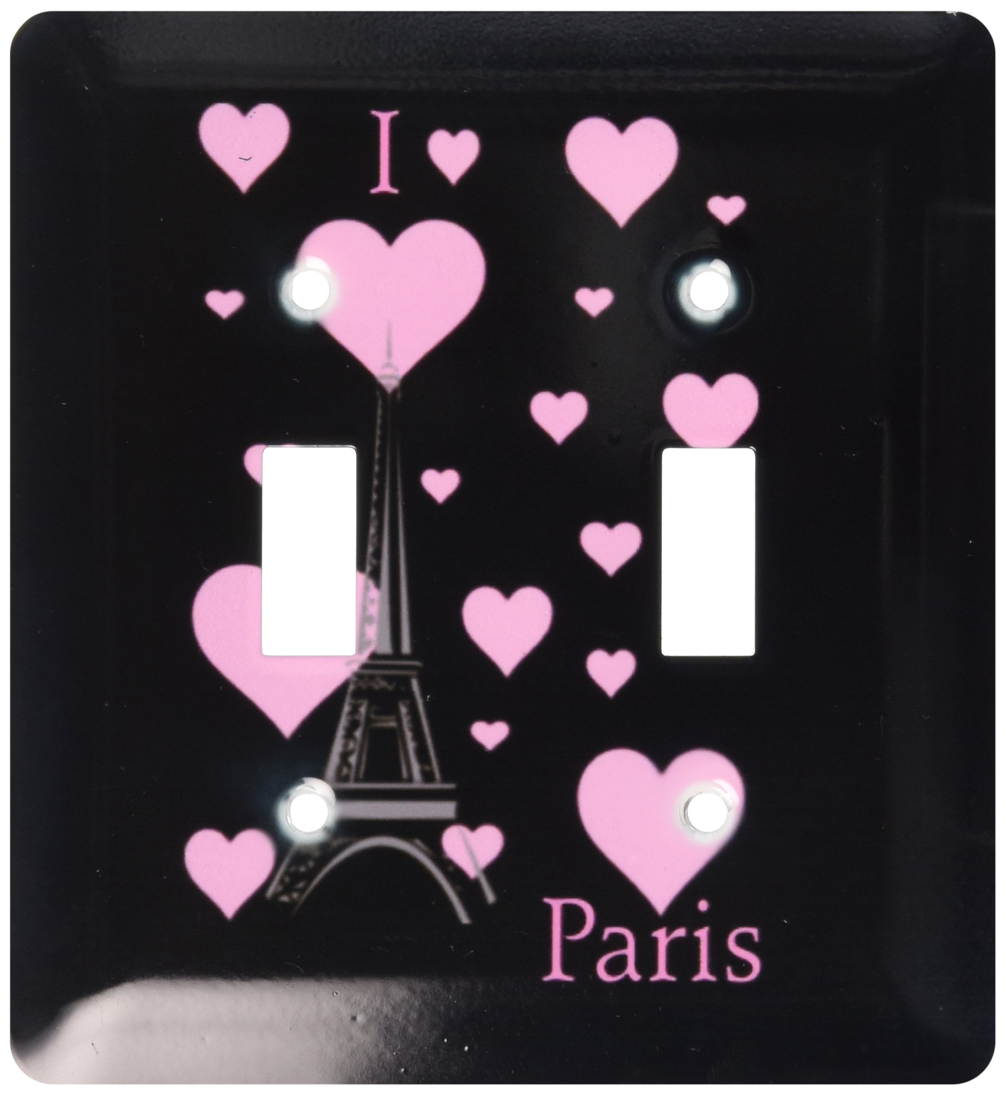 Interrupteur Tour Eiffel et cœurs pour chambre romantique