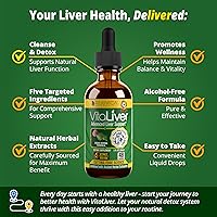 RejuvicaHealth VitaLiver Liver Detox Drops: Milk Thistle Liquid Supplement for Cleanse, Fast Absorption & Liver Support