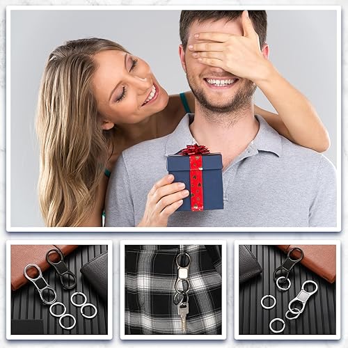 Miniatura 7 de 2 llaveros de metal de liberación rápida con resorte resistente para el hogar, llaves de coche, buscador de llaves para mujeres y hombres