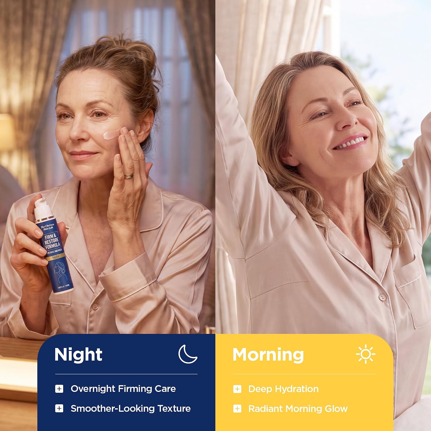 Insutam Chelsea Lab Firm and Restore Night Formula: Firming Night Cream - Overnight Hydrating for Neck and Face 1.75 fl 50ml