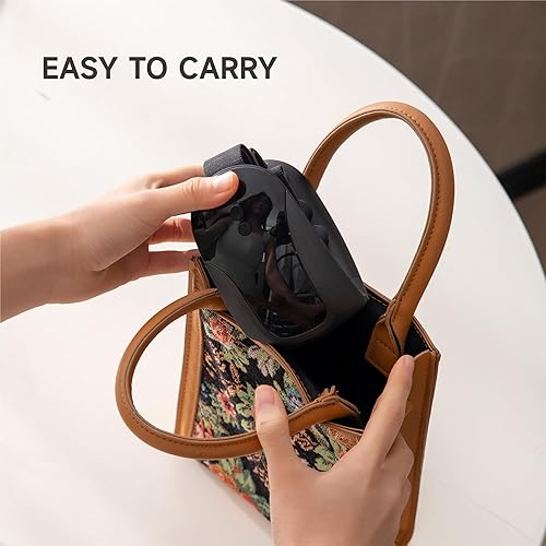 Miniatura 7 de Masajeador de ojos con calefacción, regalos para hombres y mujeres para Navidad, día de cumpleaños, máscara masajeadora de ojos negros para migrañas