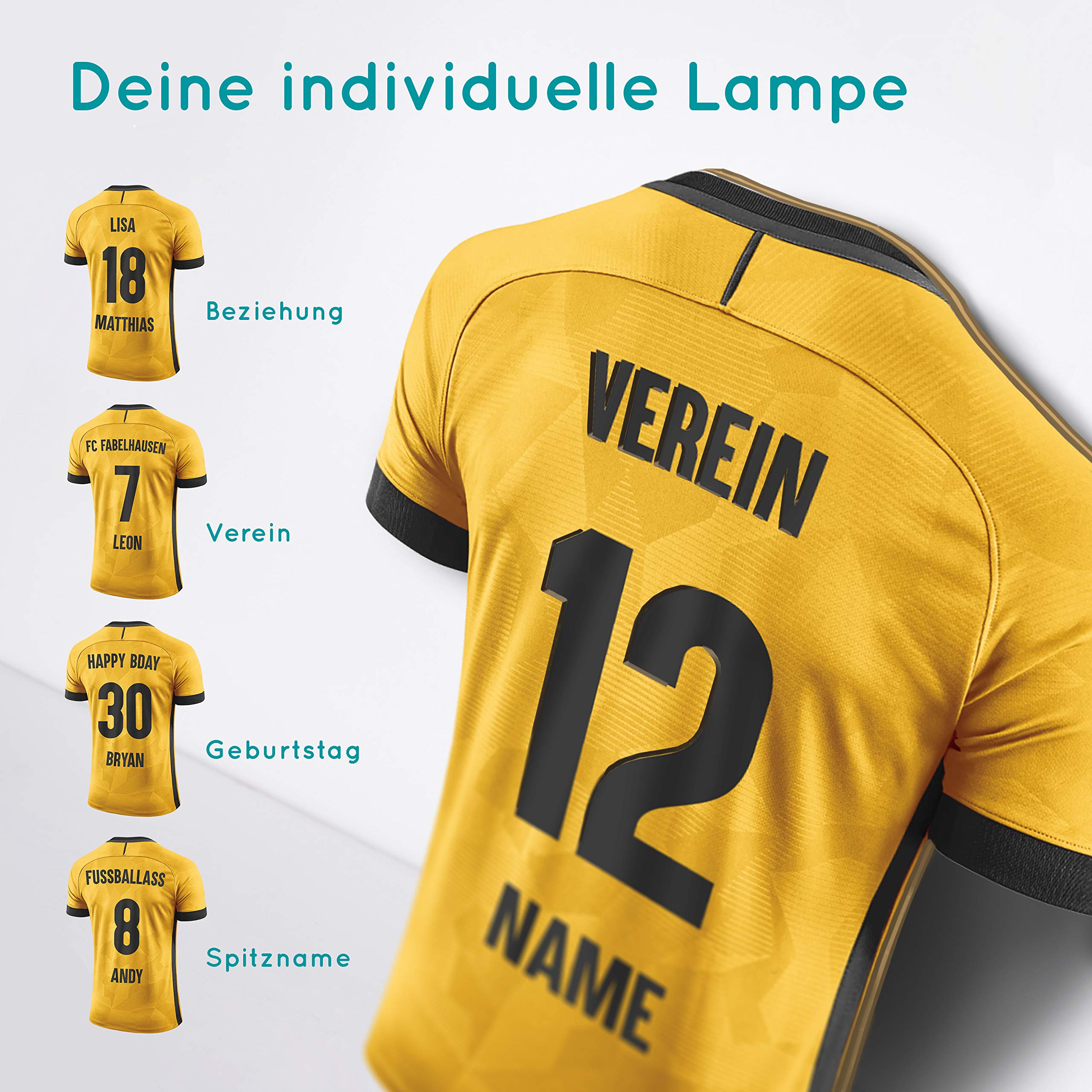 Elbeffekt Trikotlampe für Dresden Fans aus Holz - personalisierbares Geschenk - schenke Dein individuellen Dresden Fanartikel aus Echtholz