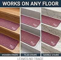 Vista 7 de Peldaños de escalera para pelar y pegar, escalones de madera para ancianos y perros, 8 x 30 pulgadas (paquete de 10 unidades) con respaldo