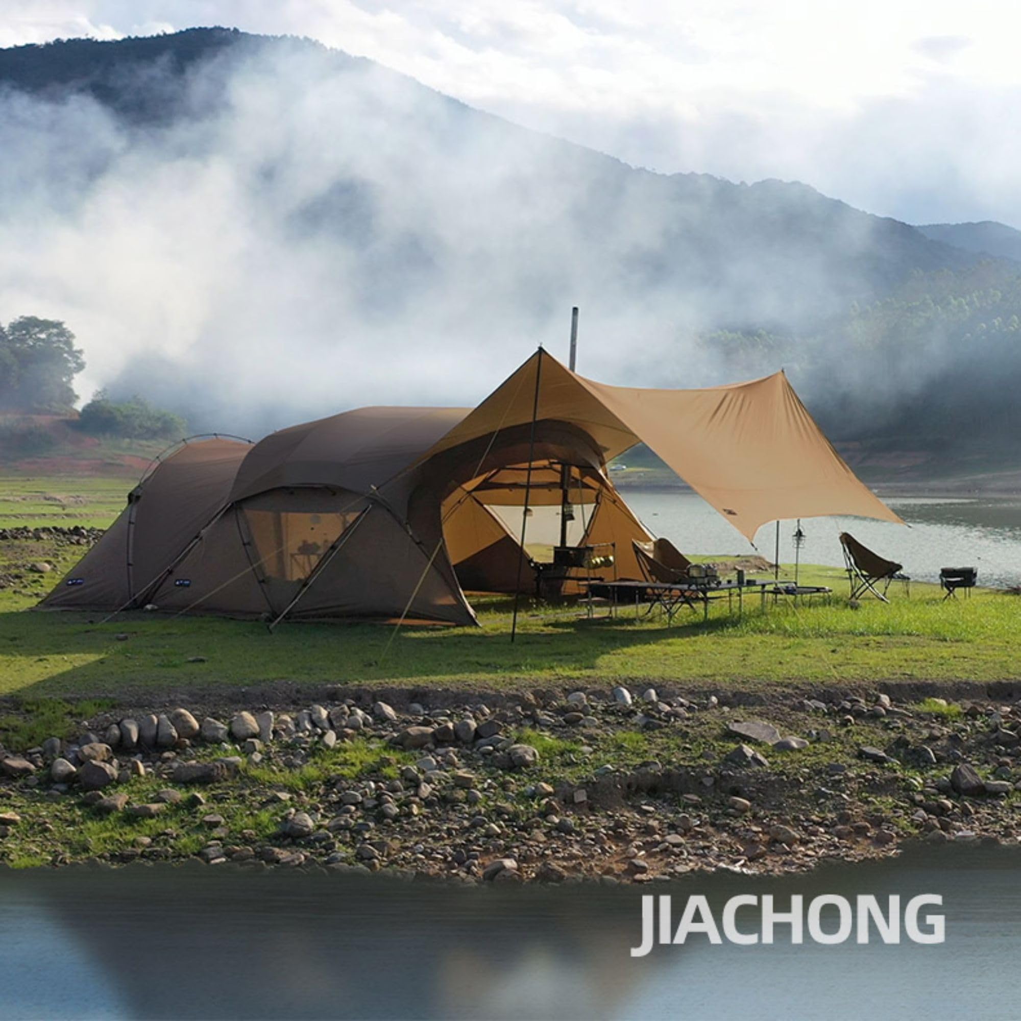 Amazon | 3F UL GEAR JIACHONG タープ タープテント 大型テント