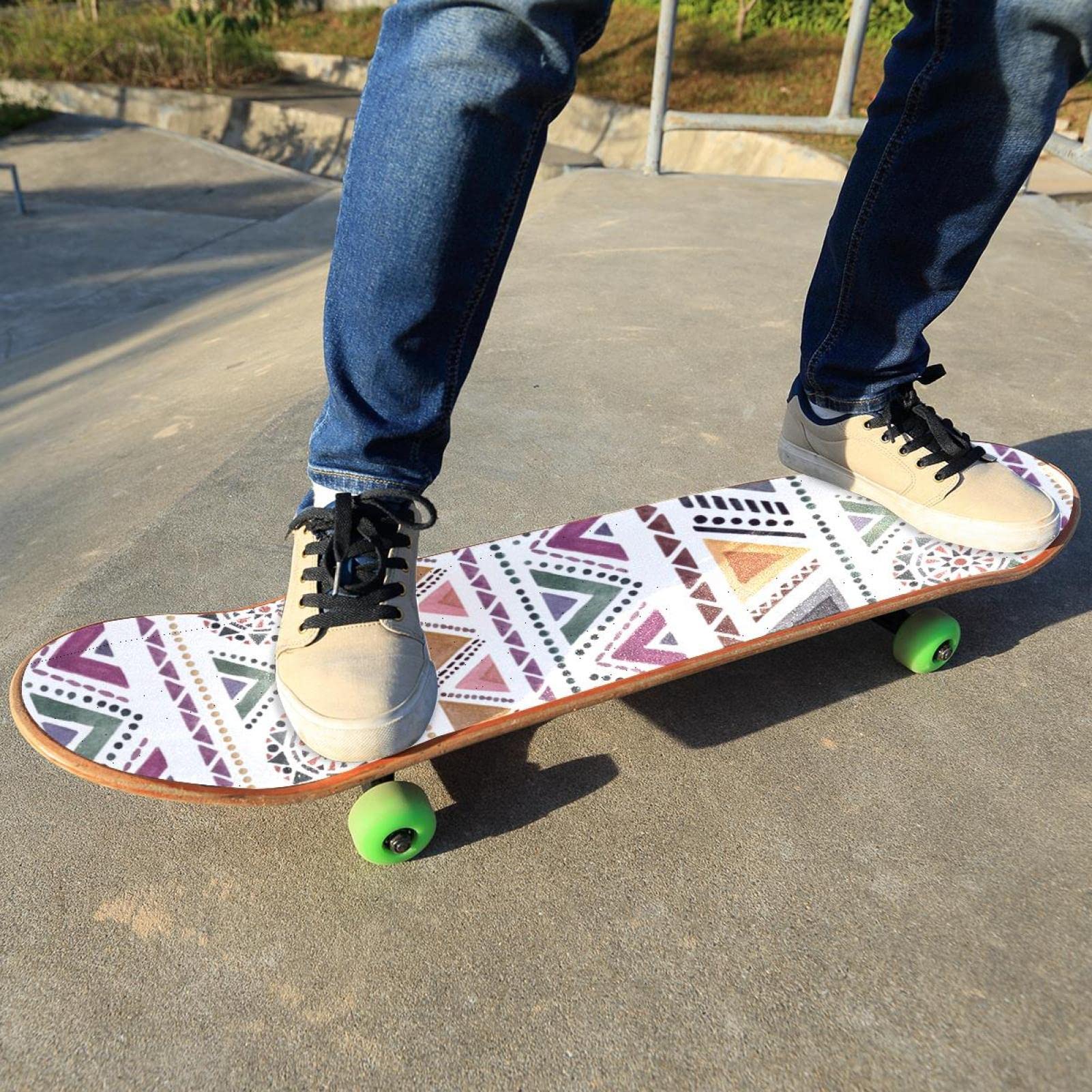59000E34f1f39 Lot de 2 feuilles de papier abrasif pour planche de skateboard et longboard