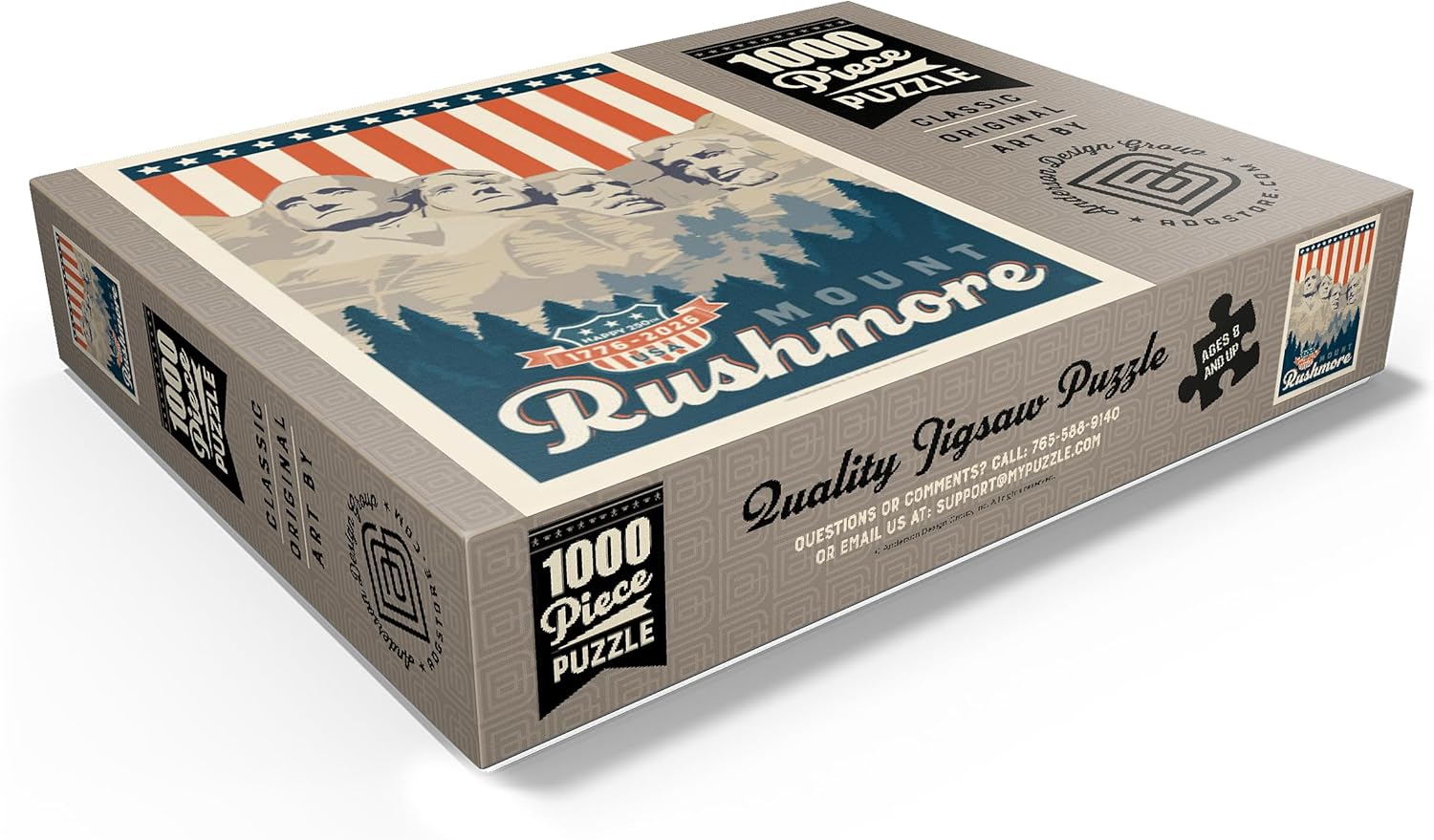 MyPuzzle 250th Anniversary USA: Mount Rushmore - Premium 1000 Piece Jigsaw Puzzle for Adults