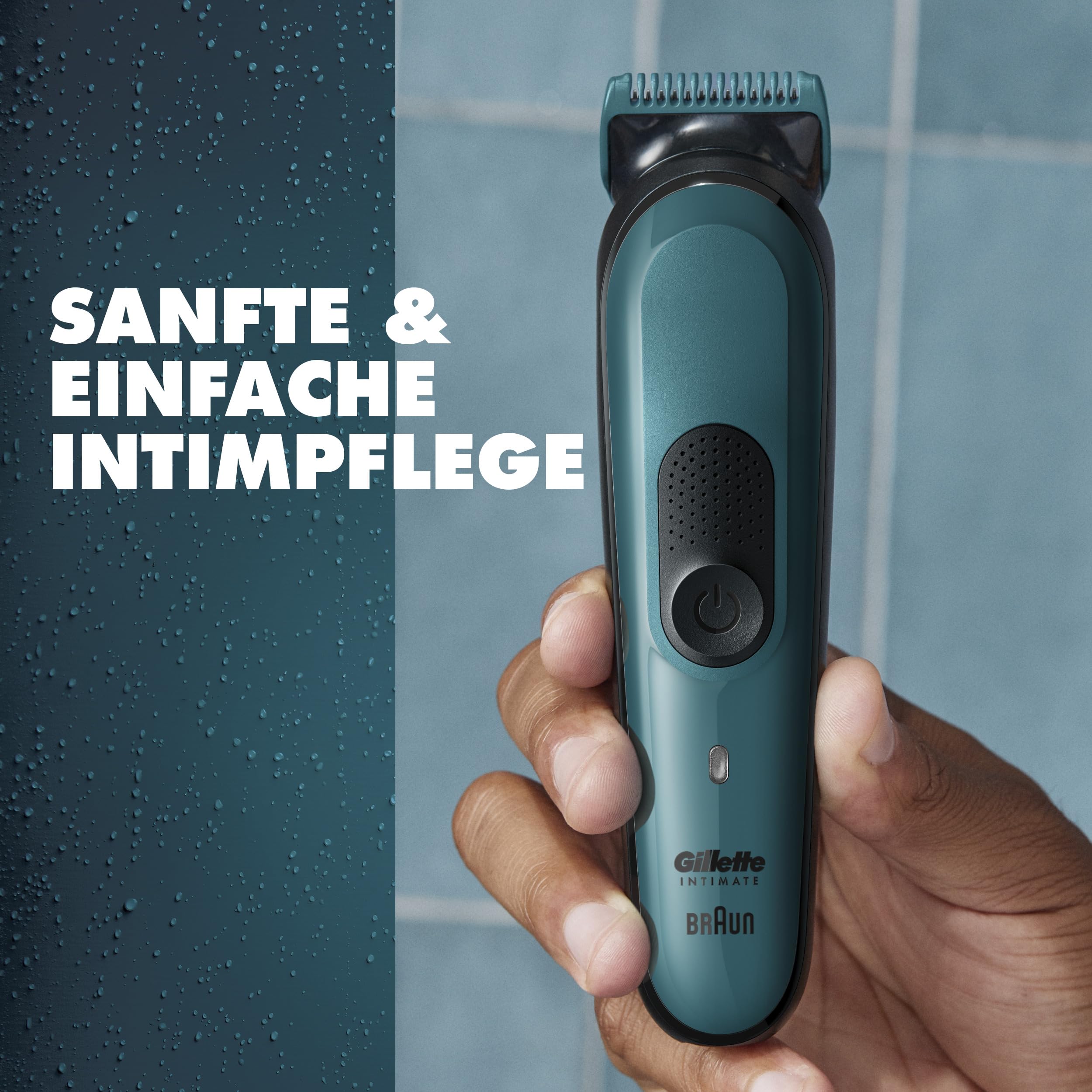 Gillette Intimate i3 Elektrischer Körperrasierer Herren, SkinFirst Intimrasierer, Wasserdicht, Kabellos