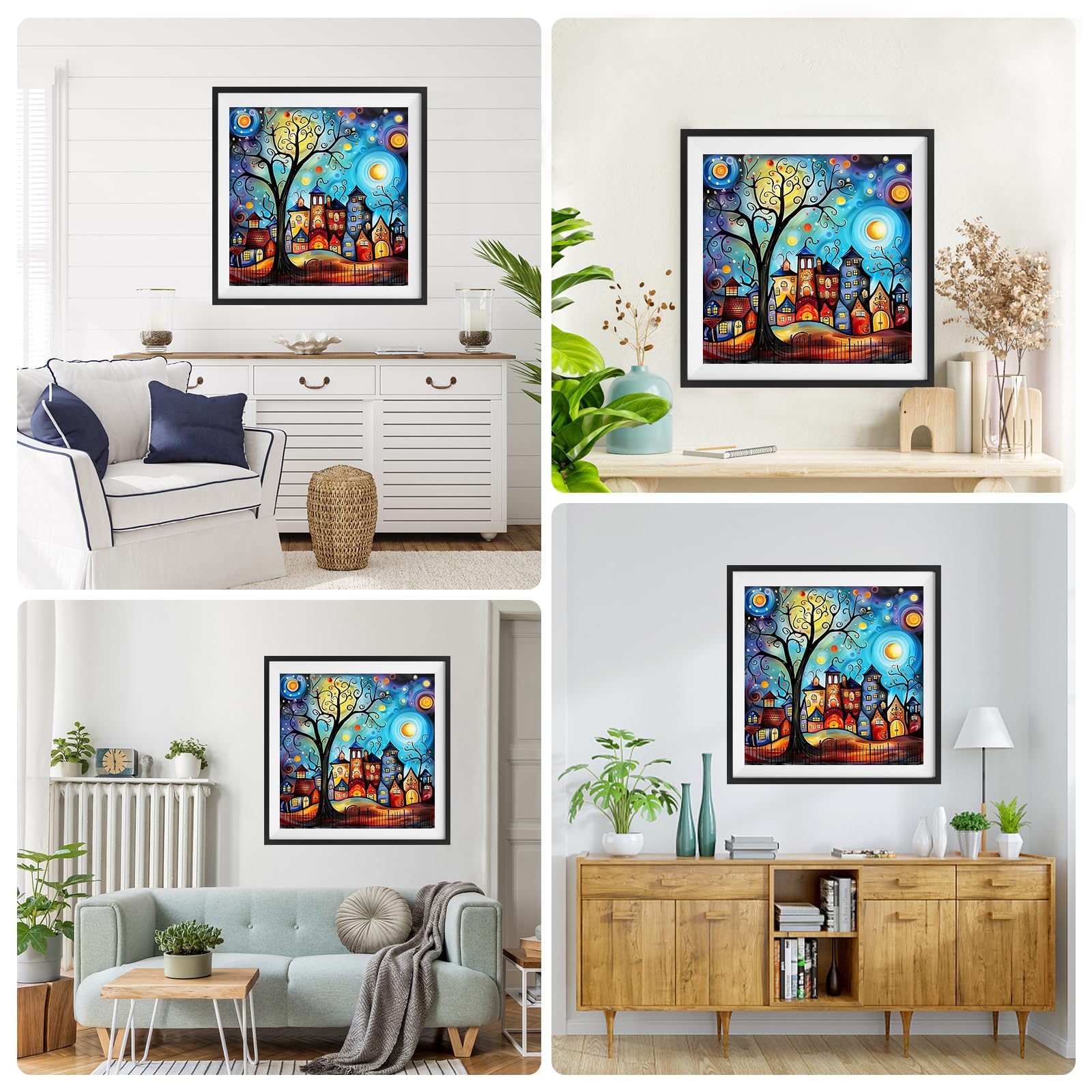 DPIDEA Diamond Painting, 5D Diamond Painting voor volwassenen, strand, diamantschilderij, ronde stenen voor thuis, decoratie, 30 x 40 cm