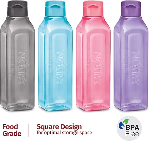 Miniatura 3 de Botella de agua deportiva caja cuadrada de jugo de 144 unidades 17 onzas ideal para jugos batidos de leche de plástico de boca ancha reutilizable a