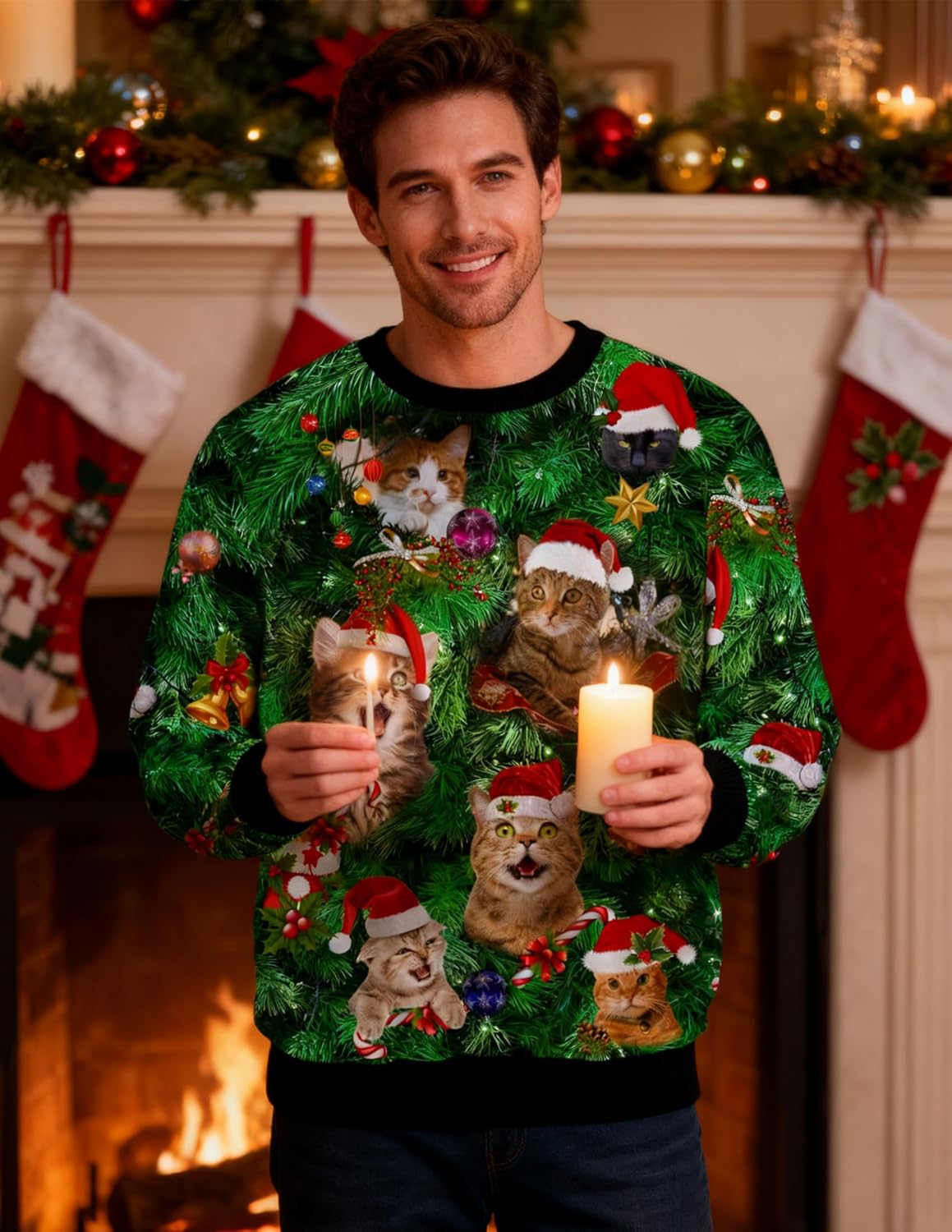 RAISEVERN Ugly Christmas Sweatshirt for Women Men Funny Novelty Xmas Tops - Image 2