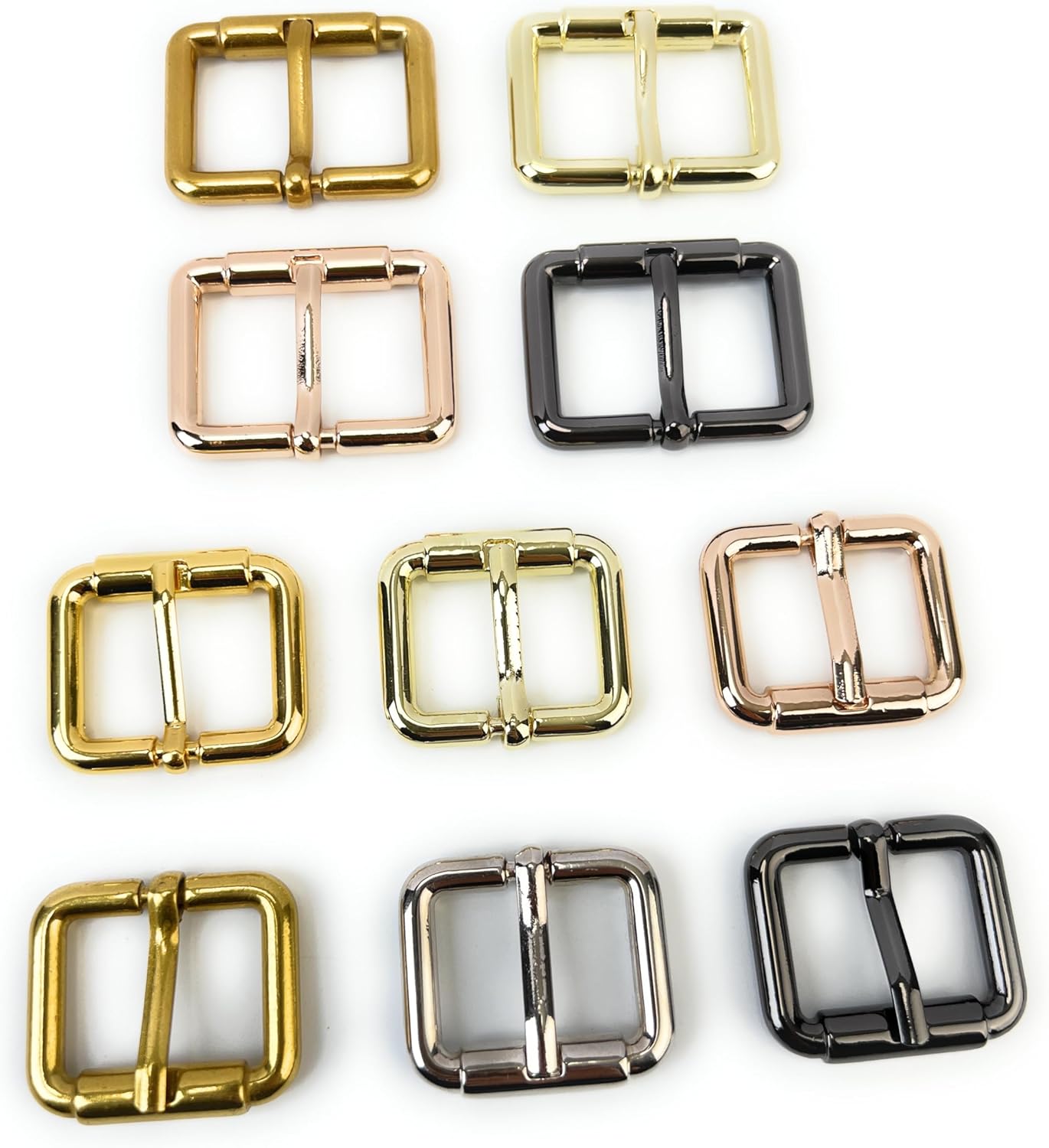 4 Pcs Belt Buckles Replacement Heavy Duty Single Prong Pin Buckle Center Bar - Image 4