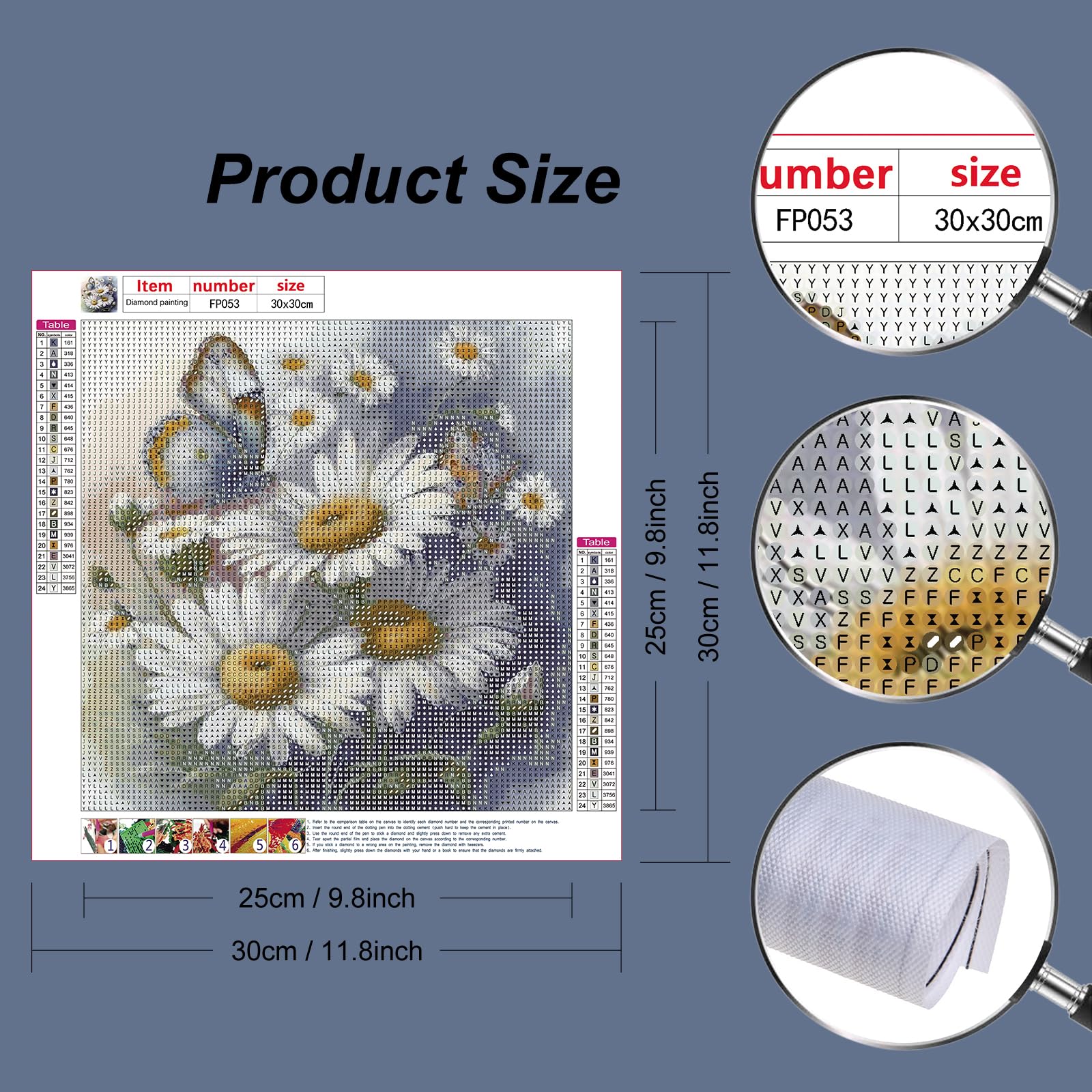 5D Daisy Flower Diamond Painting Kit For Adults – 12x12 Inch Full Drill DIY Art For Home Decor