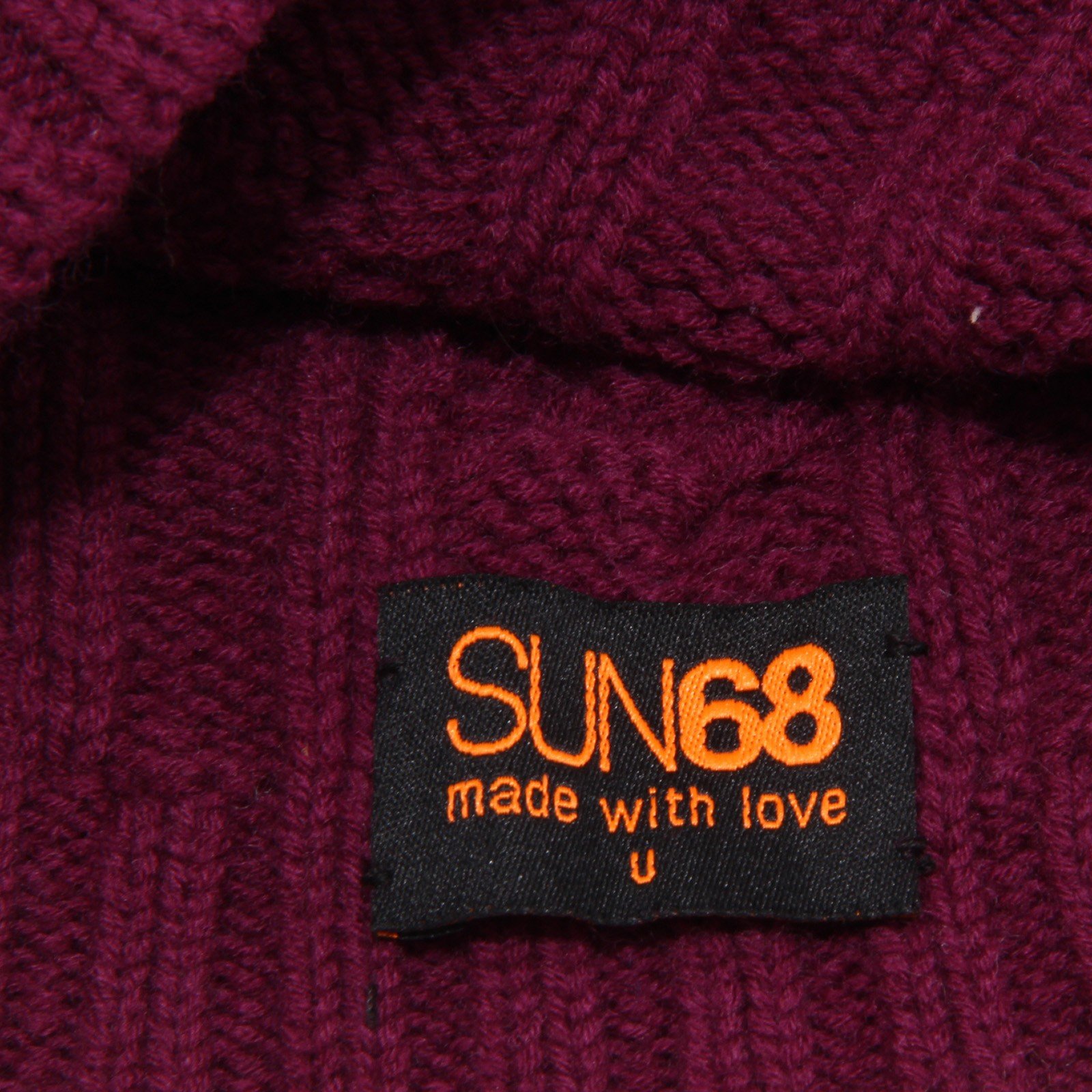 SUN68 1583S cuffia bimbo/bimba lana fuxia hat wool kid [40 CM]