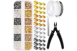 Audab Crimp Tubes 2200 Pieces with Crimping Pliers