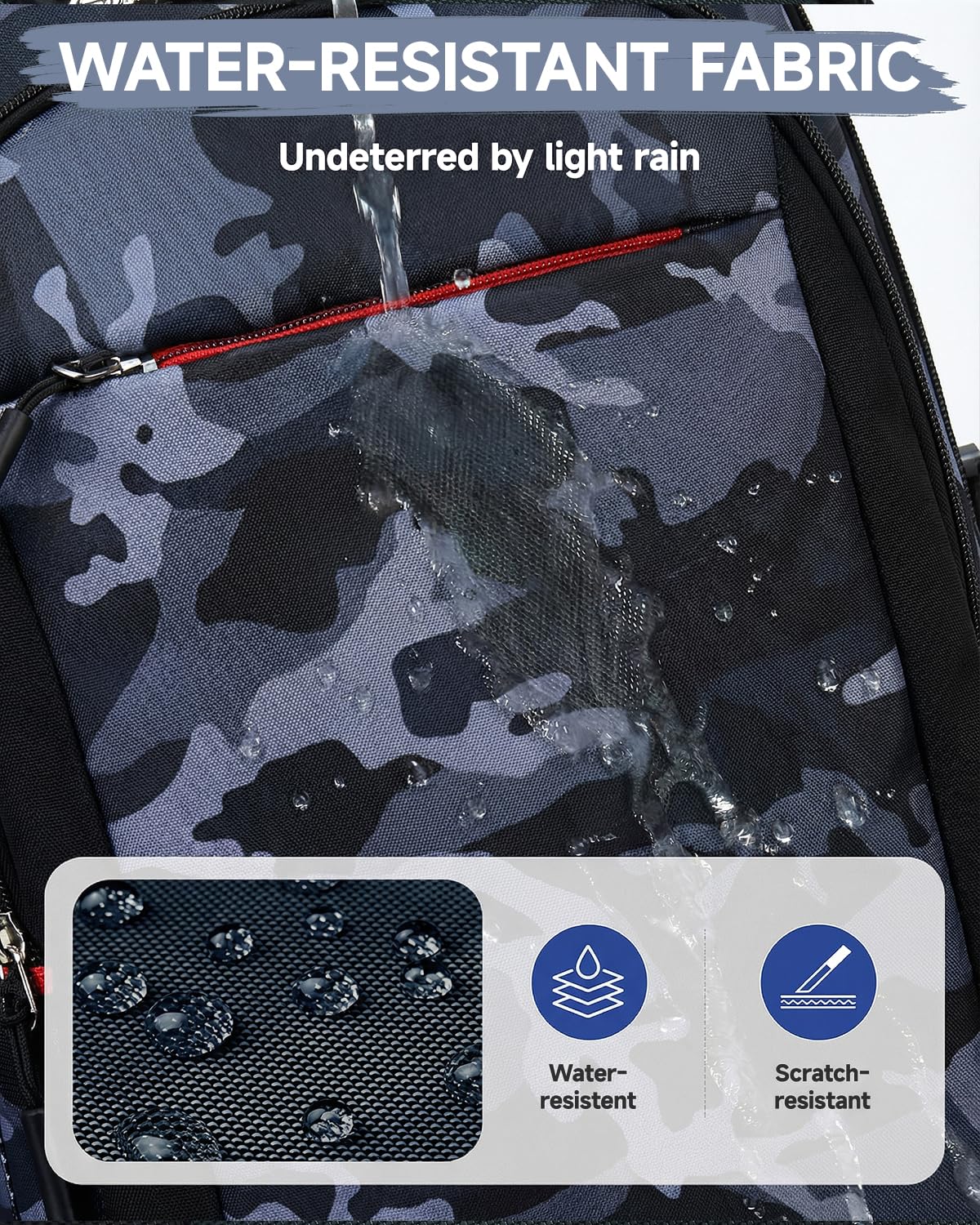 Amythe Mochila Escolar para Chicos Adolescentes, Mochila Hombre Ergonómica de Camuflaje, Mochila Informal de Gran 30L, Impermeable, para el colegio, los viajes y la universidad