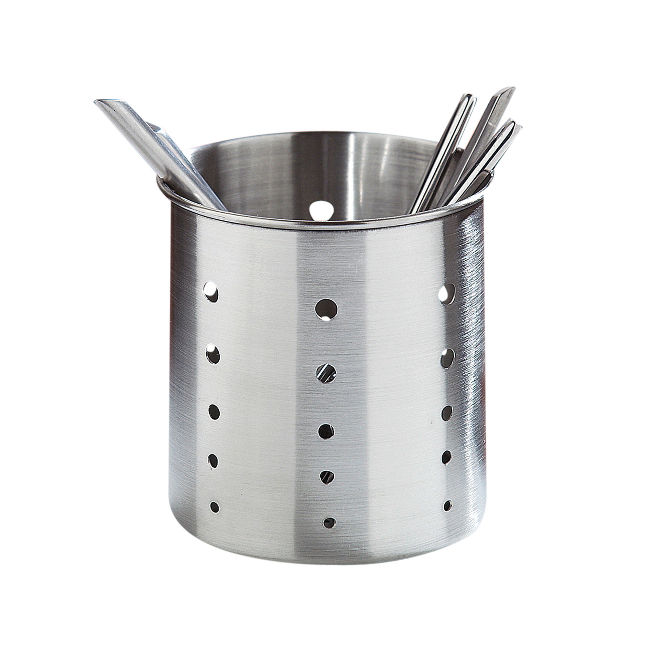 Orsina Stainless Steel Cutlery CaddyMetal Silverware Holder With HolesStainless Steel Kitchen Cutlery Holder from B&Q