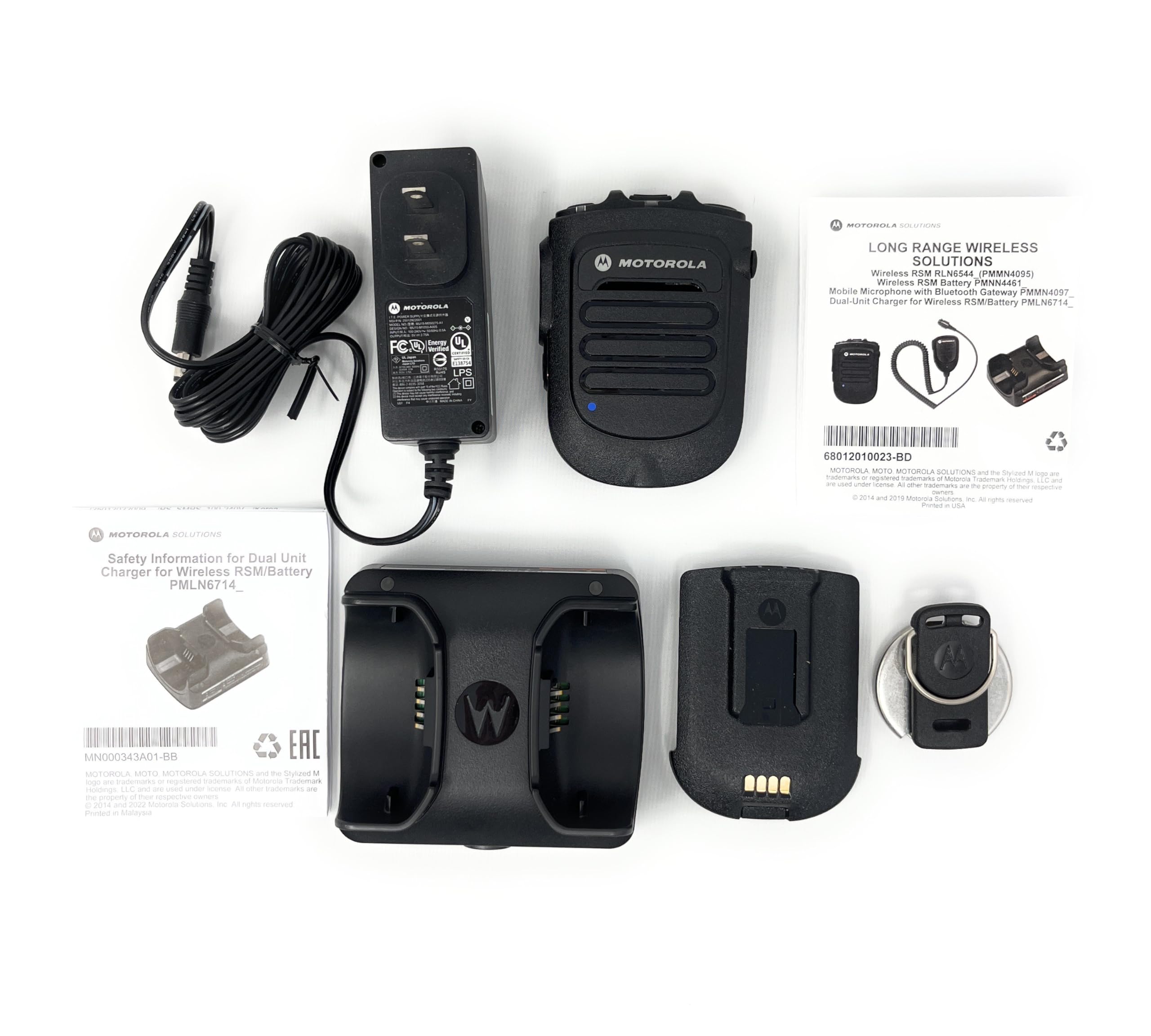 Motorola APX series radios, illustrating the compatible devices for the wireless remote speaker microphone.