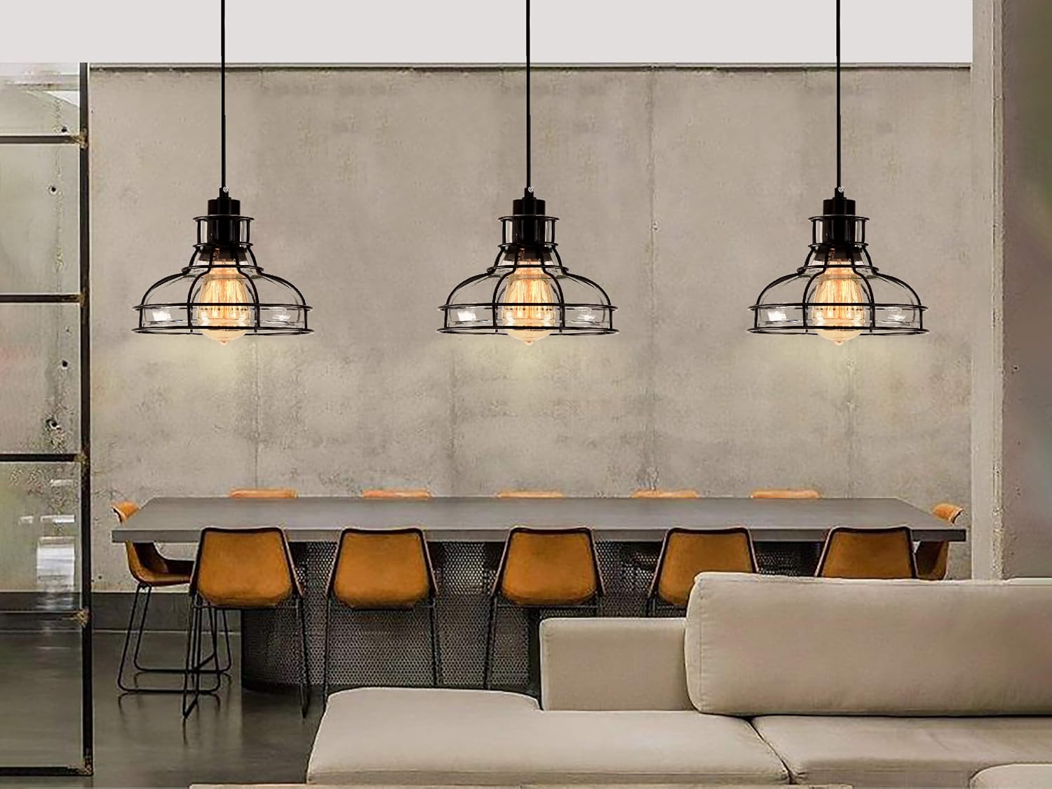 Uр Tо 40% оƒƒ PAPAYA Retro Mini Chandelier Farmhouse Industrial Iron Pendant Lighting Ceiling fixtures cage Concise Ceiling Light for Kitchen Island 1-Light