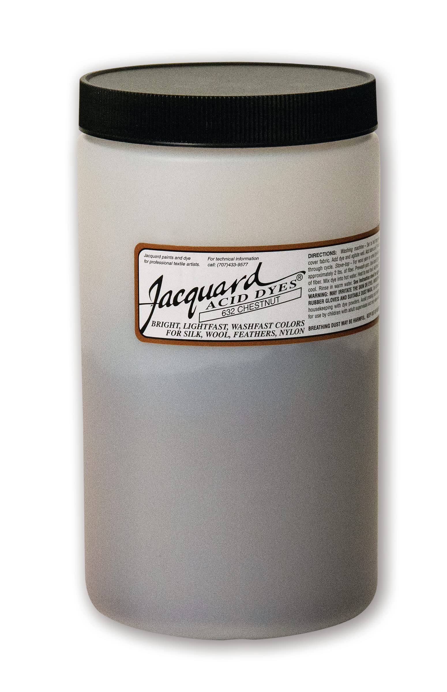 Jacquard Acid Dye 1lb Tub Chestnut - Acid Dye for Wool, Silk, Alpaca, Feathers, Cosplay Wigs and Nylon - Powder Wool Dye for Full Coverage Dyeing - Vibrant Acid Silk Dye