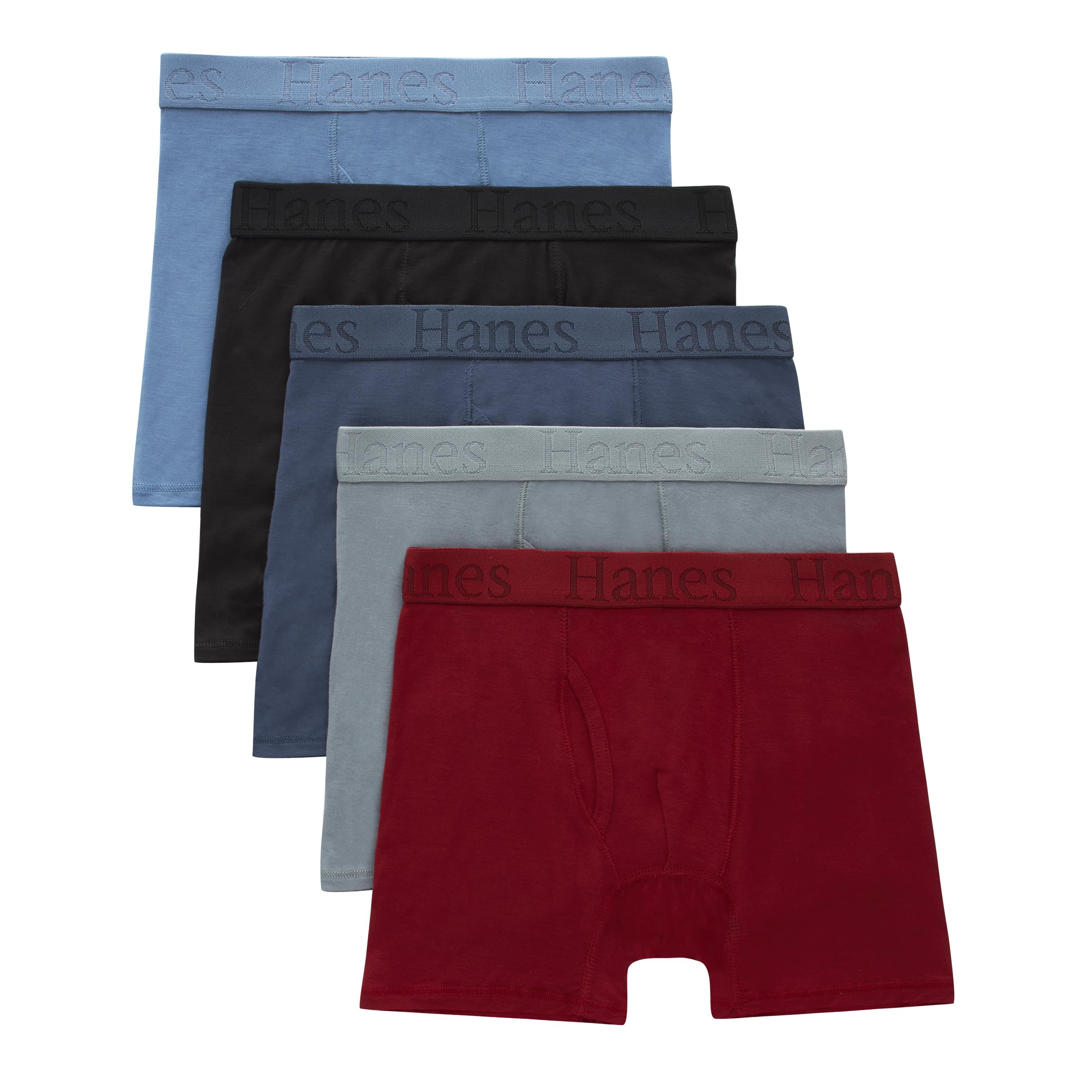 boys Hanes Originals Ultimate Supersoft Boys' Boxer Brief Underwear, Assorted, 5-pack