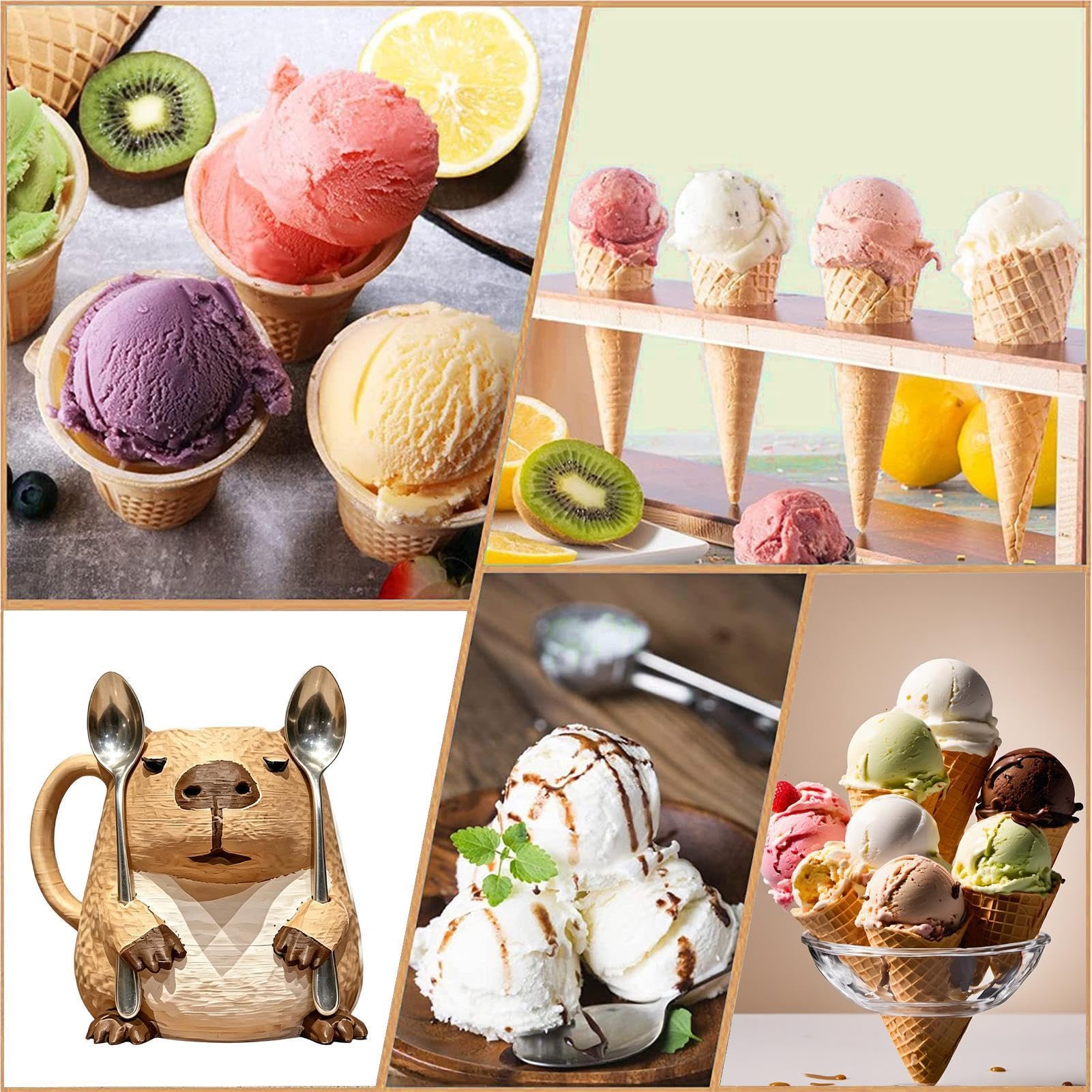 Eiscreme-Becher 3D-Gedruckt Auslaufsicher Wiederverwendbar Niedlich Mit 2 | Isolierter Halter Für Eisbecher Für Kinder Erwachsene Zuhause Sommer Outdoor Camping Party Filmabend