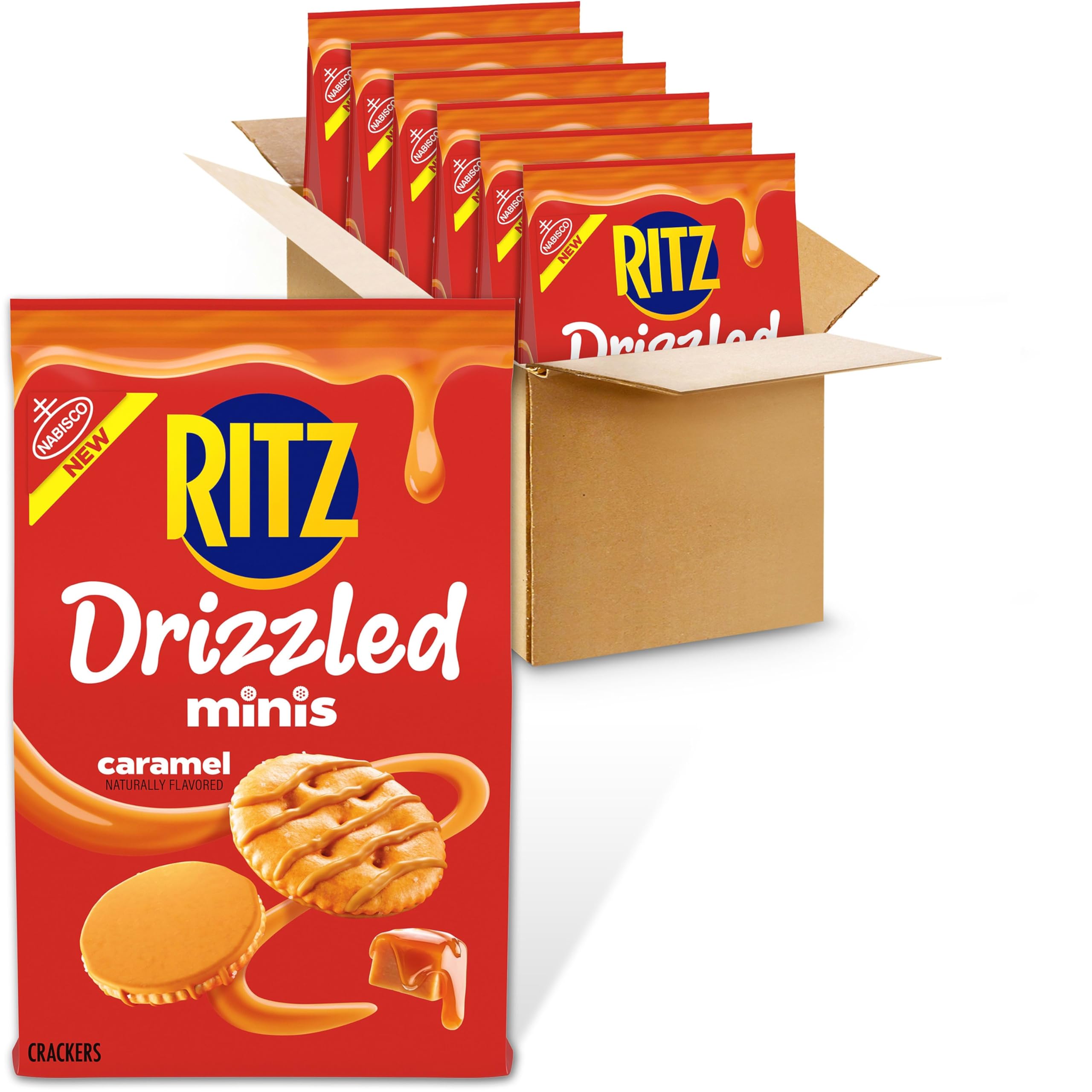 Amazon.com: RITZ Drizzled Minis Caramel Crackers, Snacks for Kids